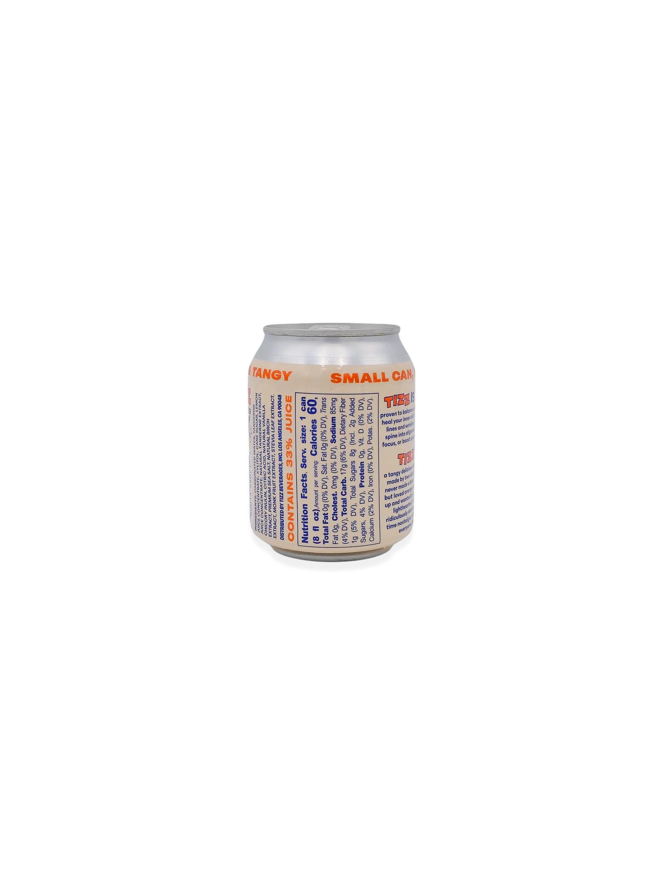 Tizz Vanilla Cream Tangerine Fizz 8oz