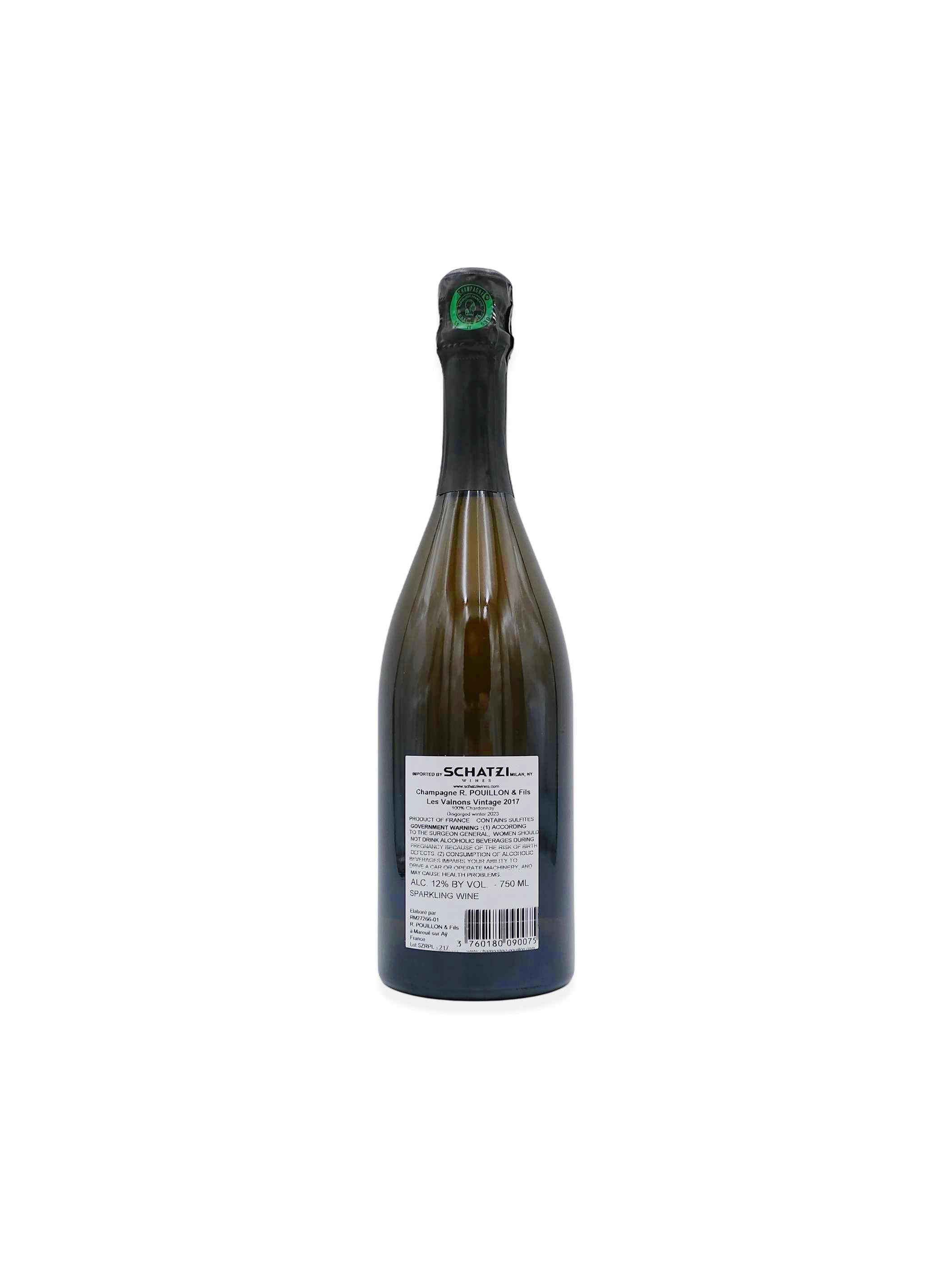 2017 R. Pouillon 'Les Valnons' Blanc de Blancs Extra Brut Grand Cru 750mL