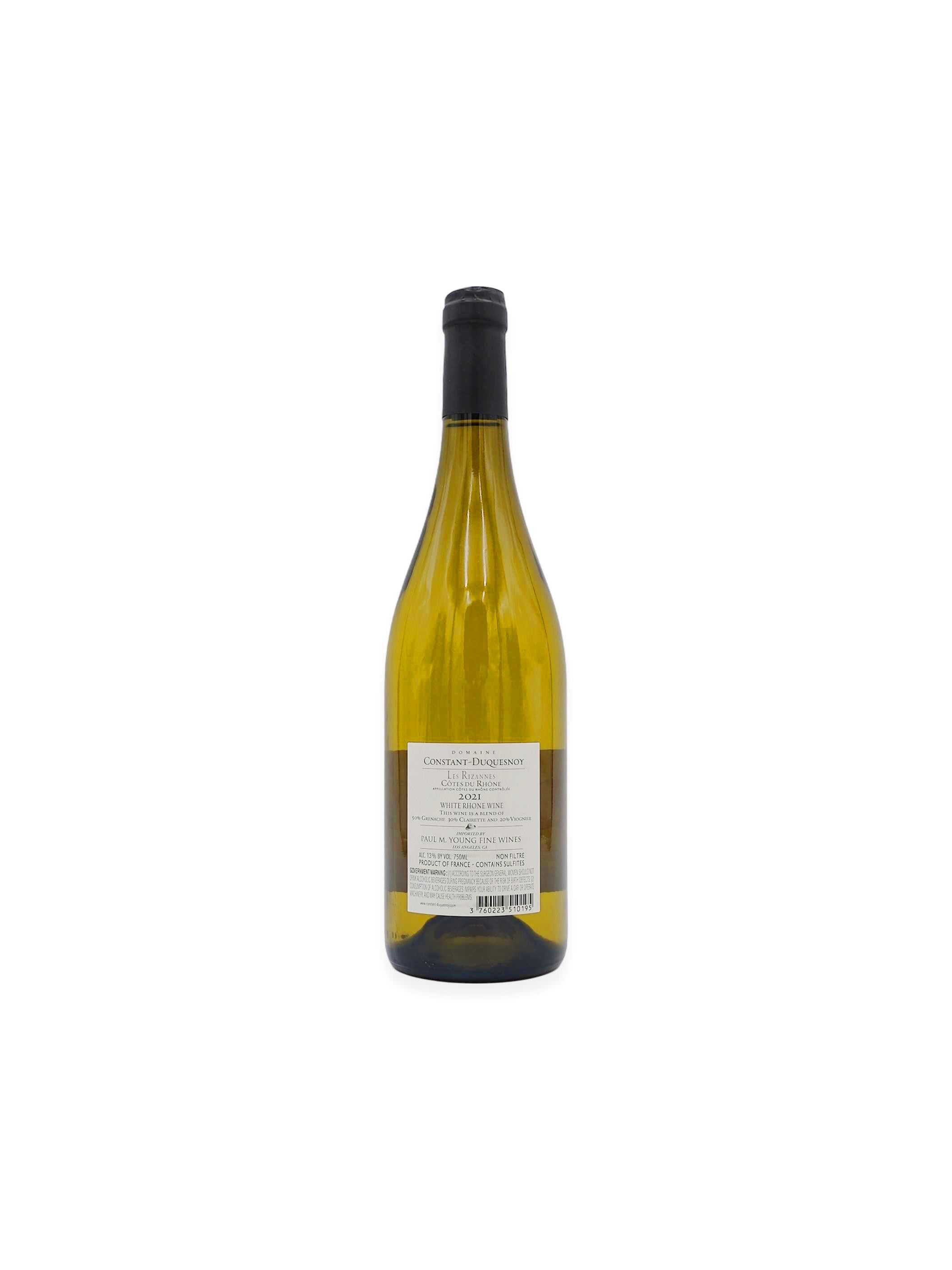2021 Constant-Duquesnoy Rhone CDR Blanc Les Rizannes 750mL