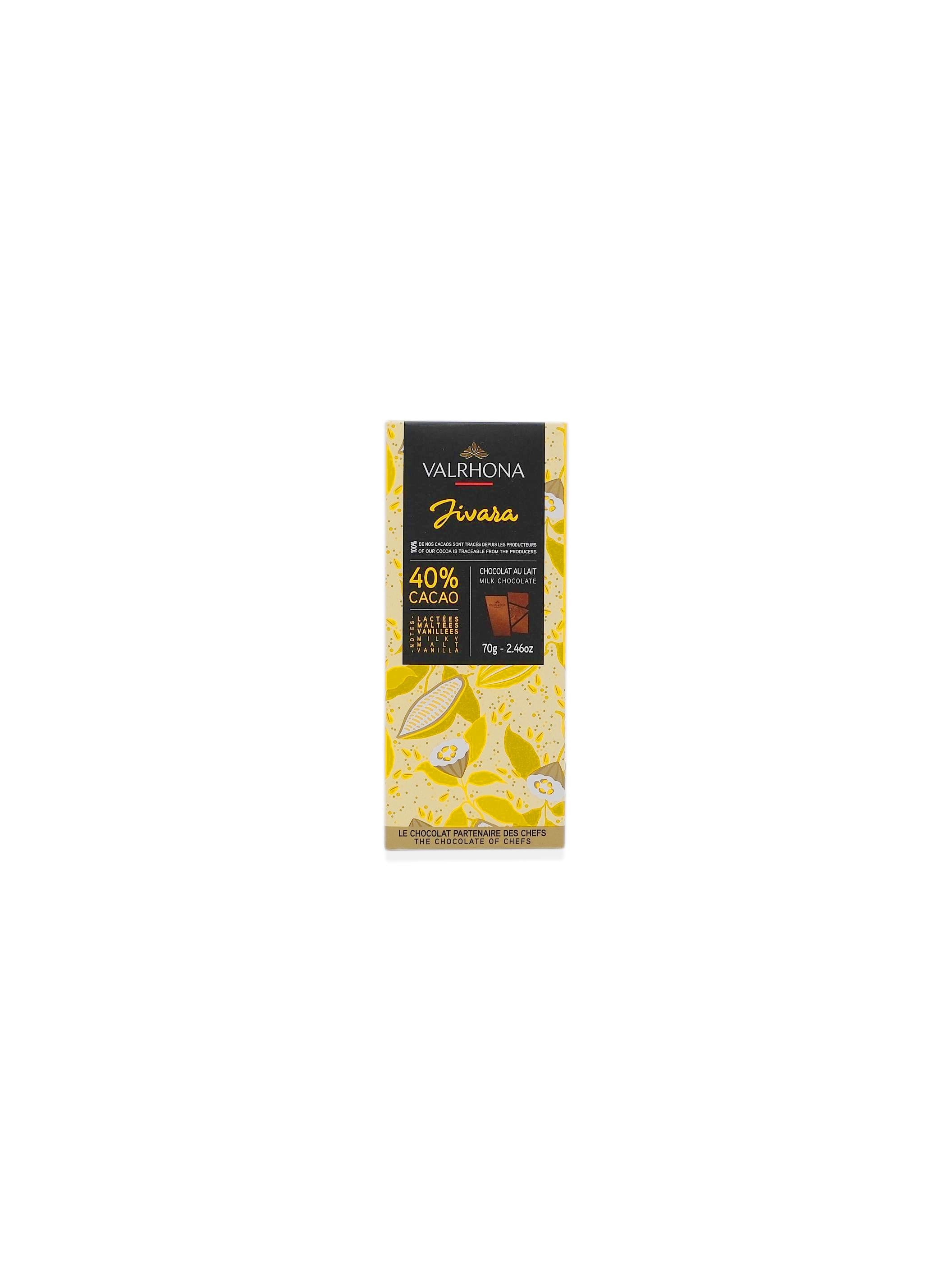 Valrhona Grand Cru Jivara 40% Milk Chocolate Bar 70g/2.46oz