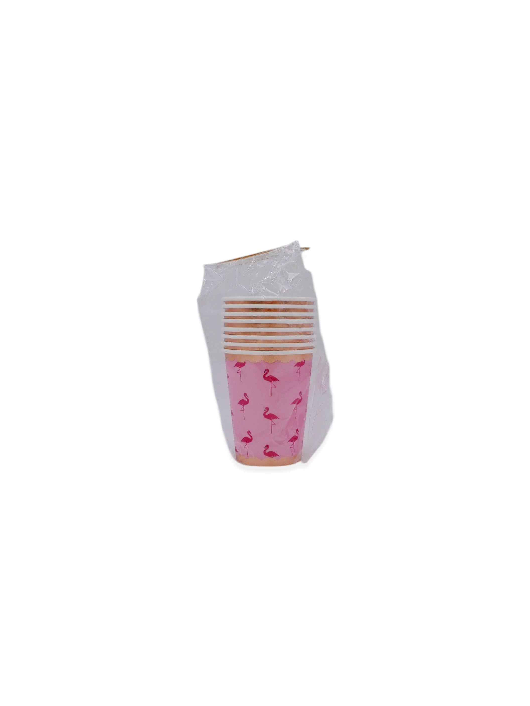 Cakewalk Summer Flamingo Paper Cups Set of 8 Disposable