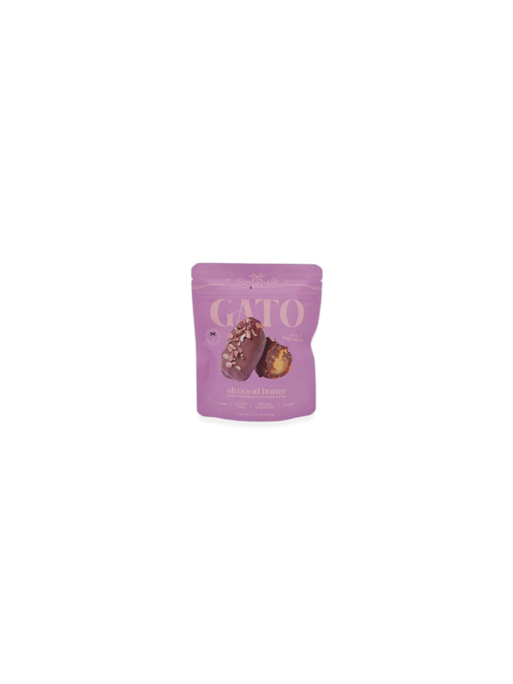 Gato Chocolate Covered Dates with Almond Butter 3.79oz/107g