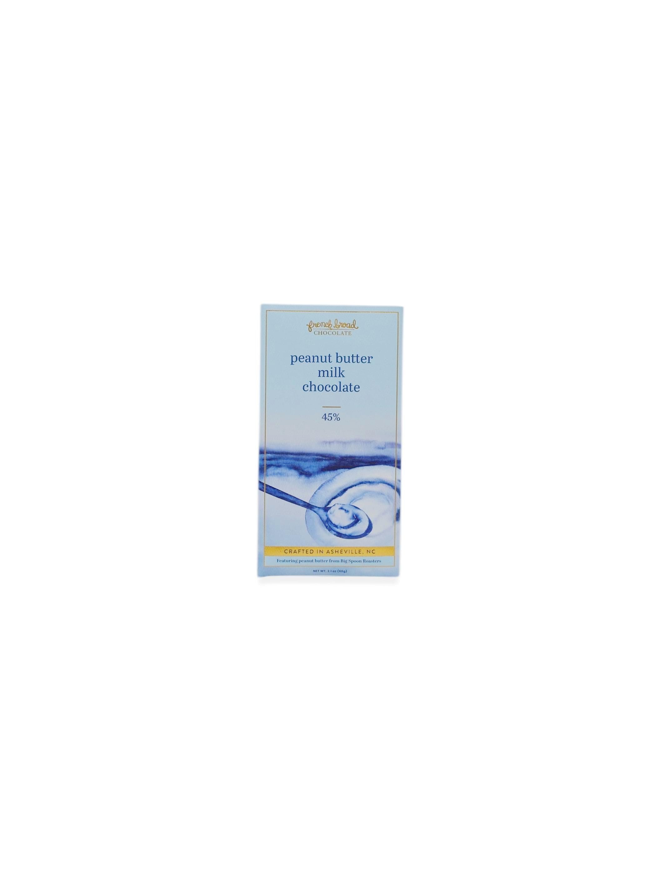 French Broad Chocolate Peanut Butter Milk Chocolate 2.1oz/60g