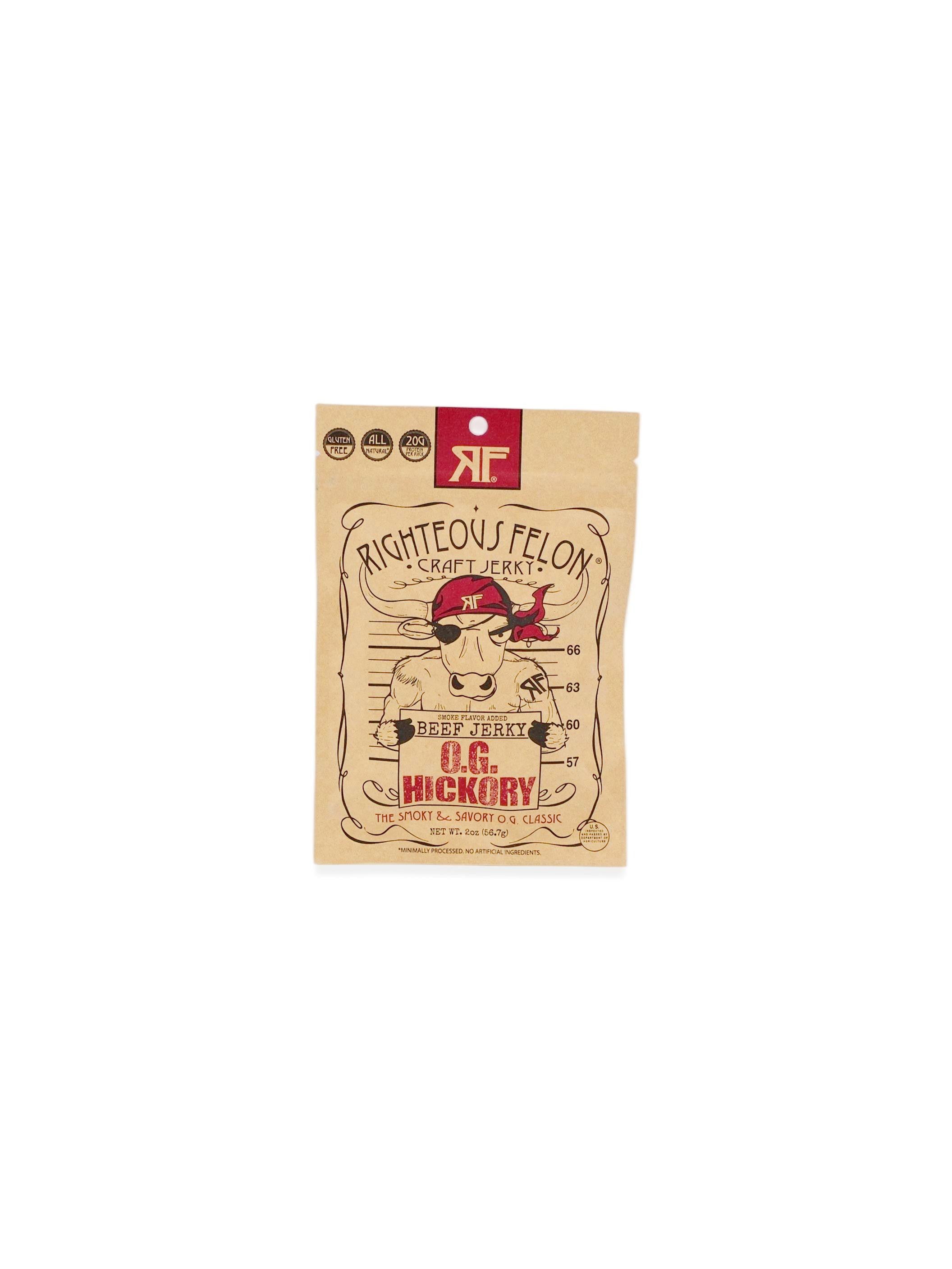 Righteous Felon Craft Jerky 'O.G. Hickory' 2oz/56.7g