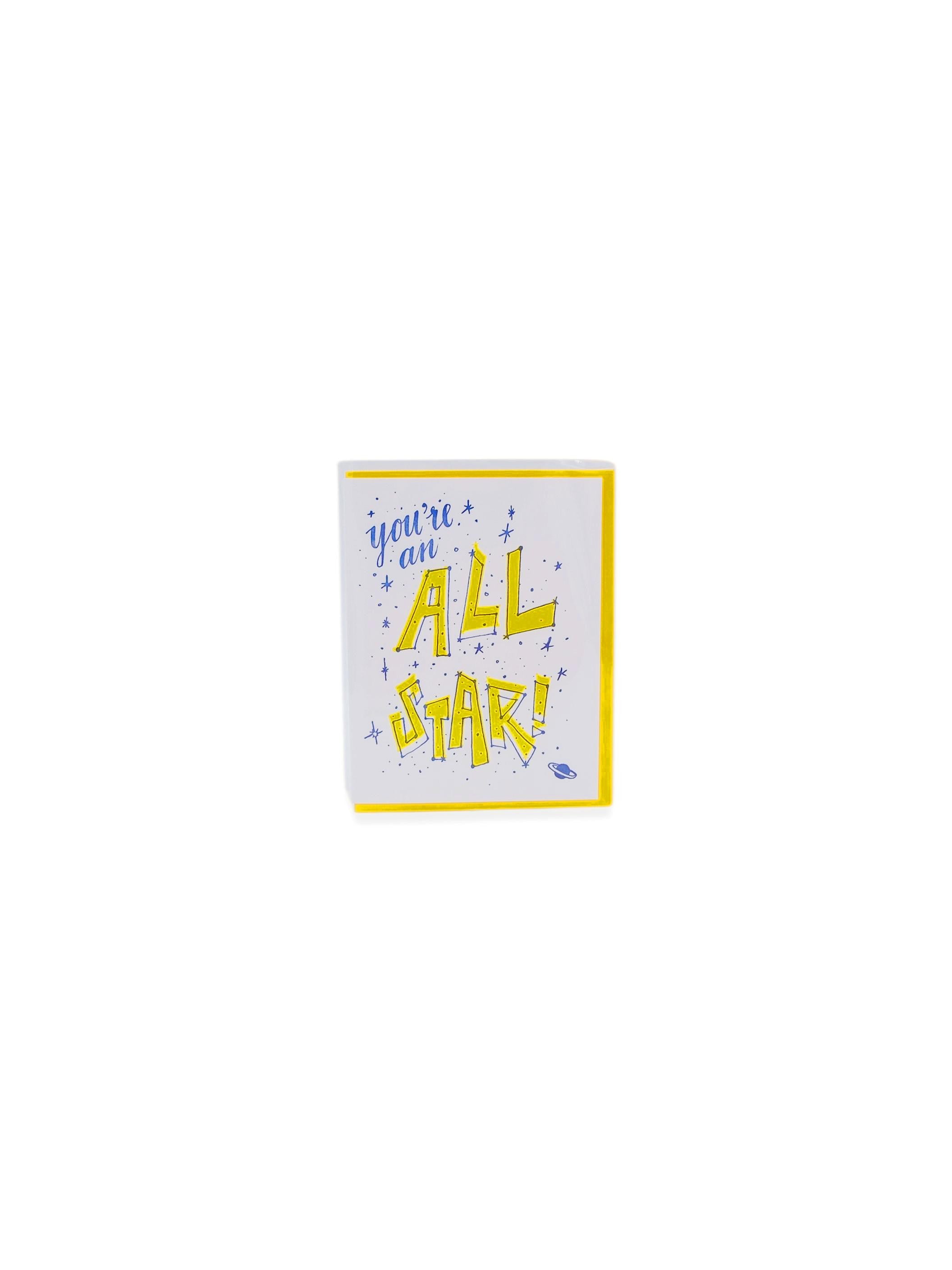 Letterpress Cards - All Star