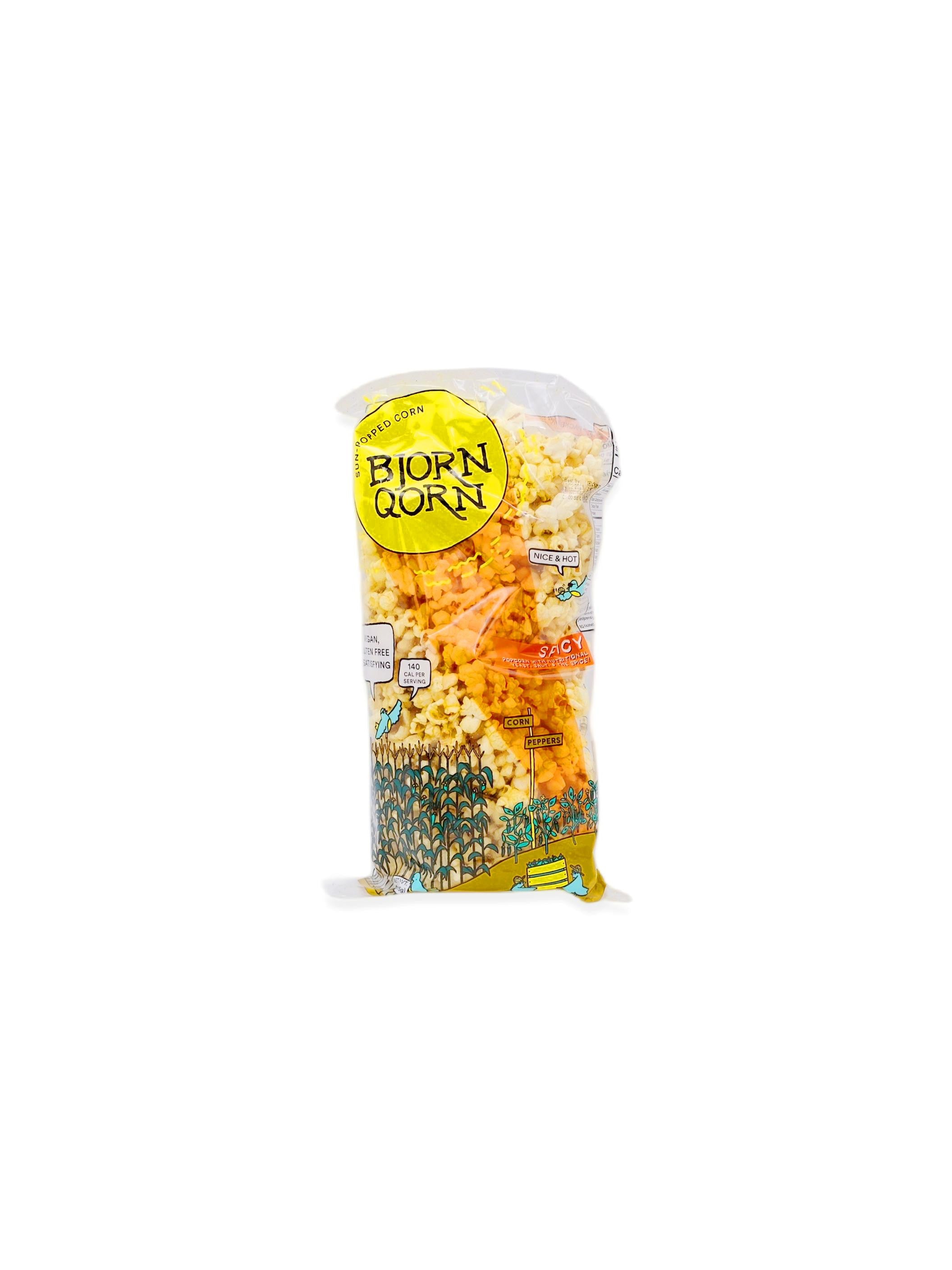 Bjorn Qorn Spicy Popcorn 3oz