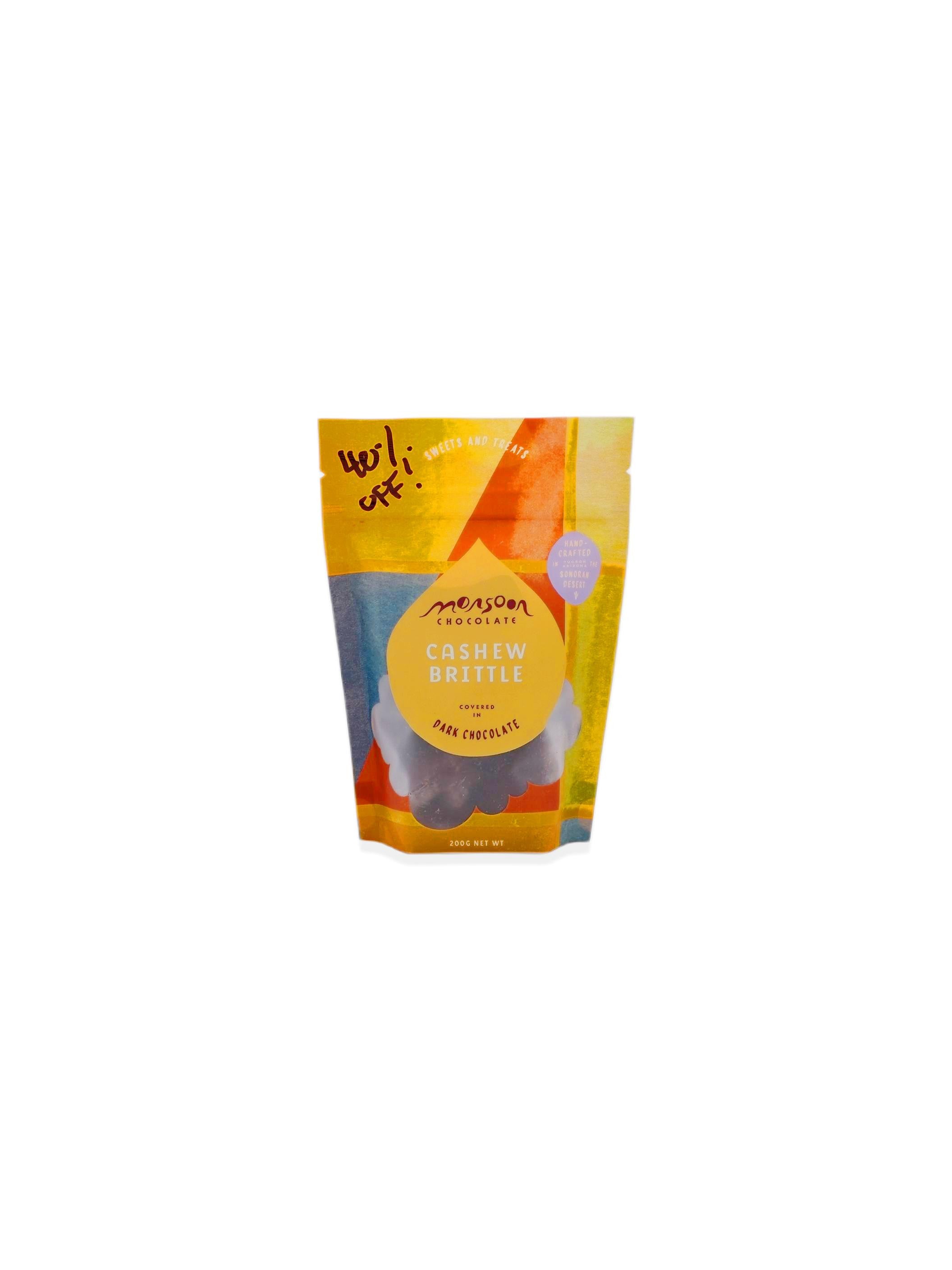 Monsoon Chocolate Dark Chocolate Cashew Brittle 200g