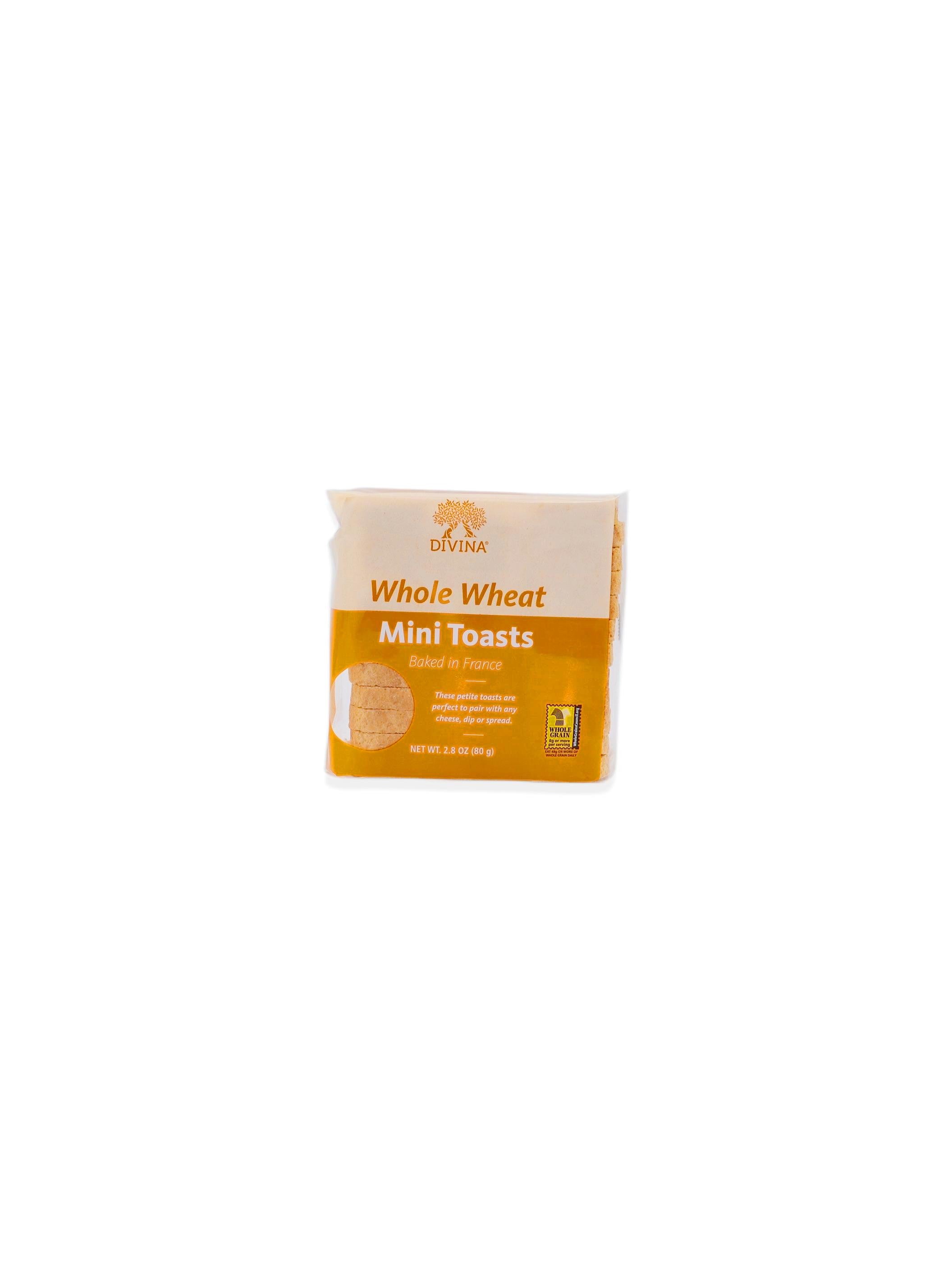 Divina French Mini Toasts Whole Wheat 2.8oz/80g