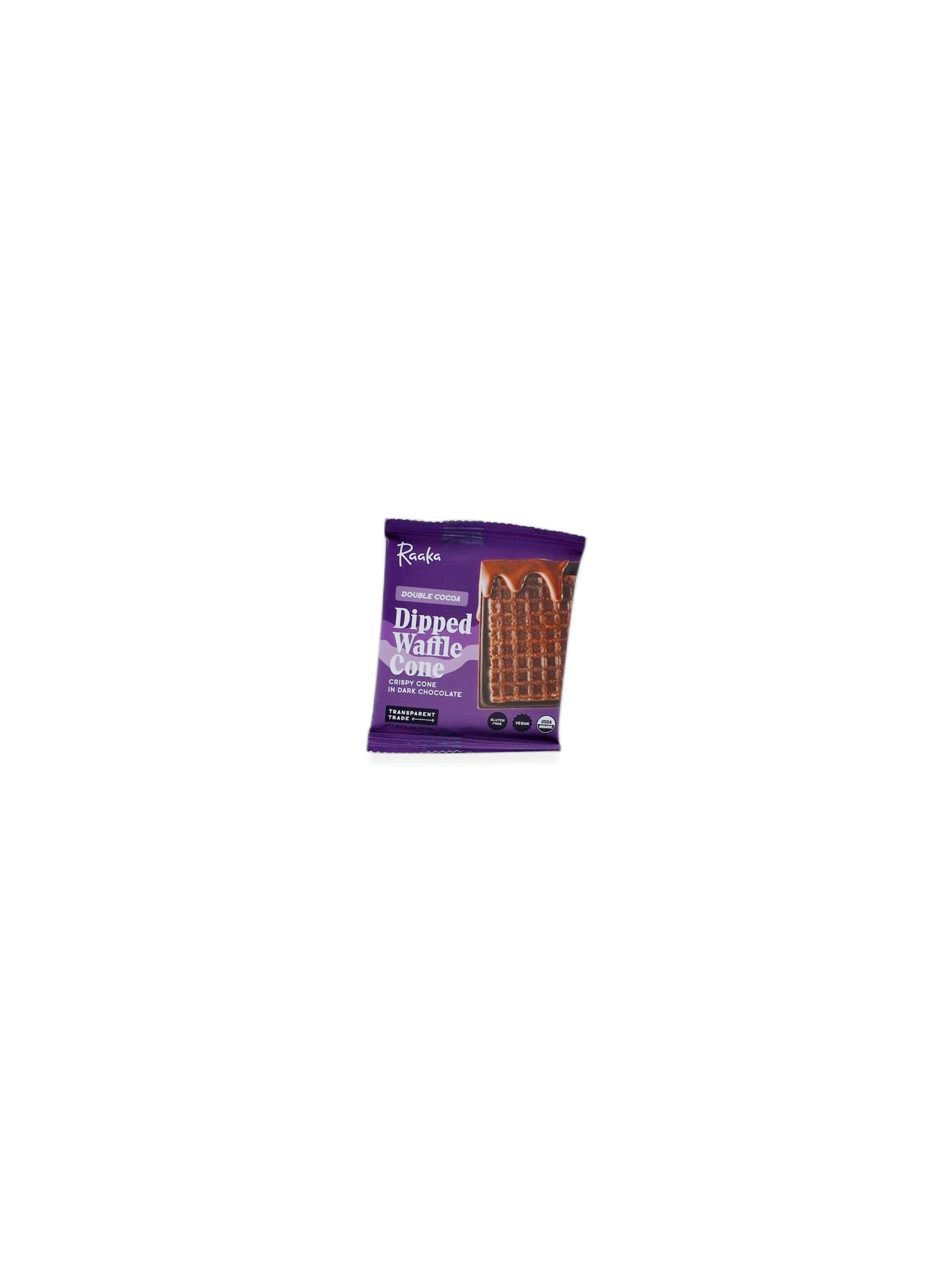 Raaka Double Cocoa Waffle Cone Chocolate Bar 1oz/28g