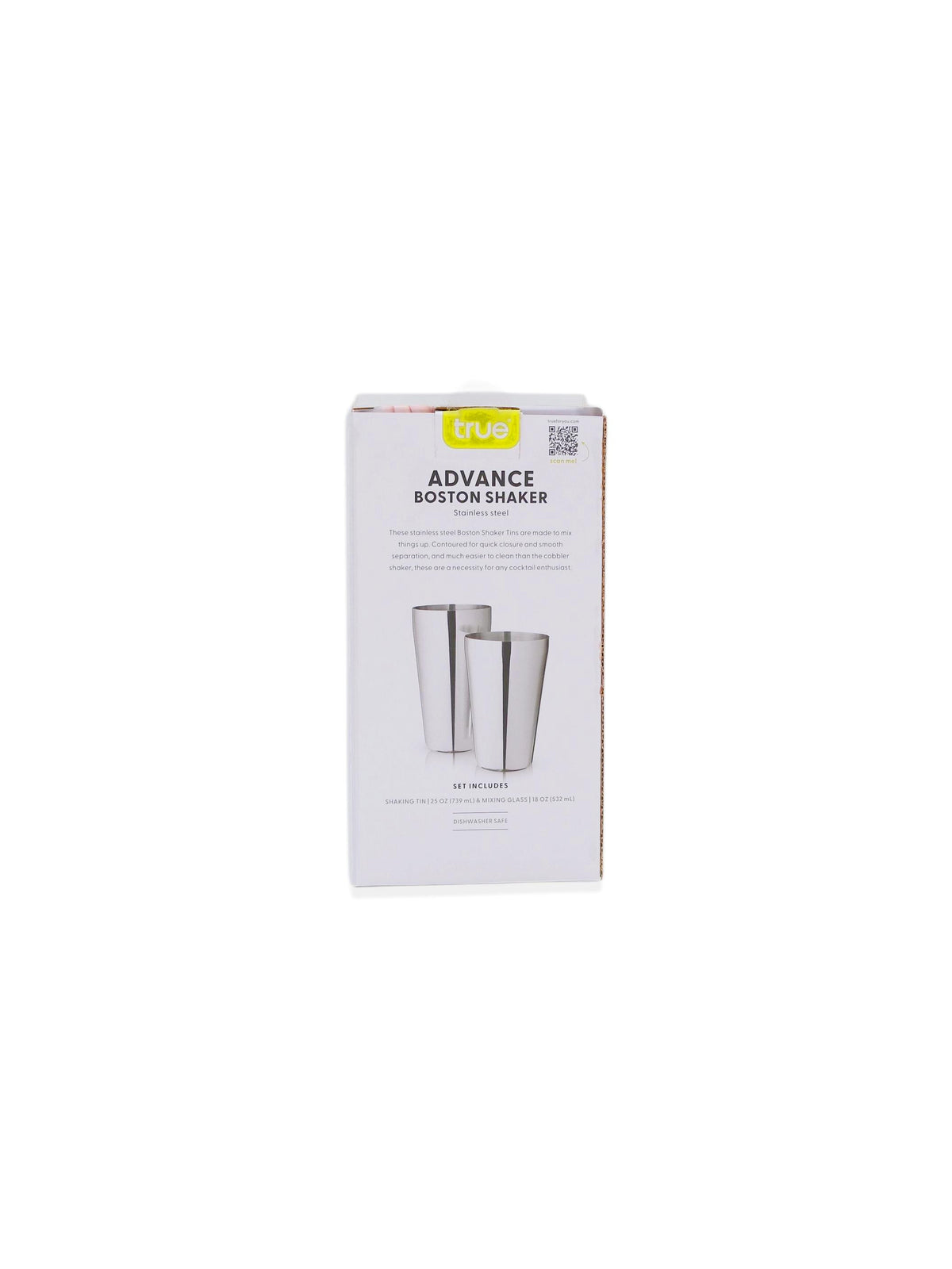 True Brands Stainless Steel Boston Shaker