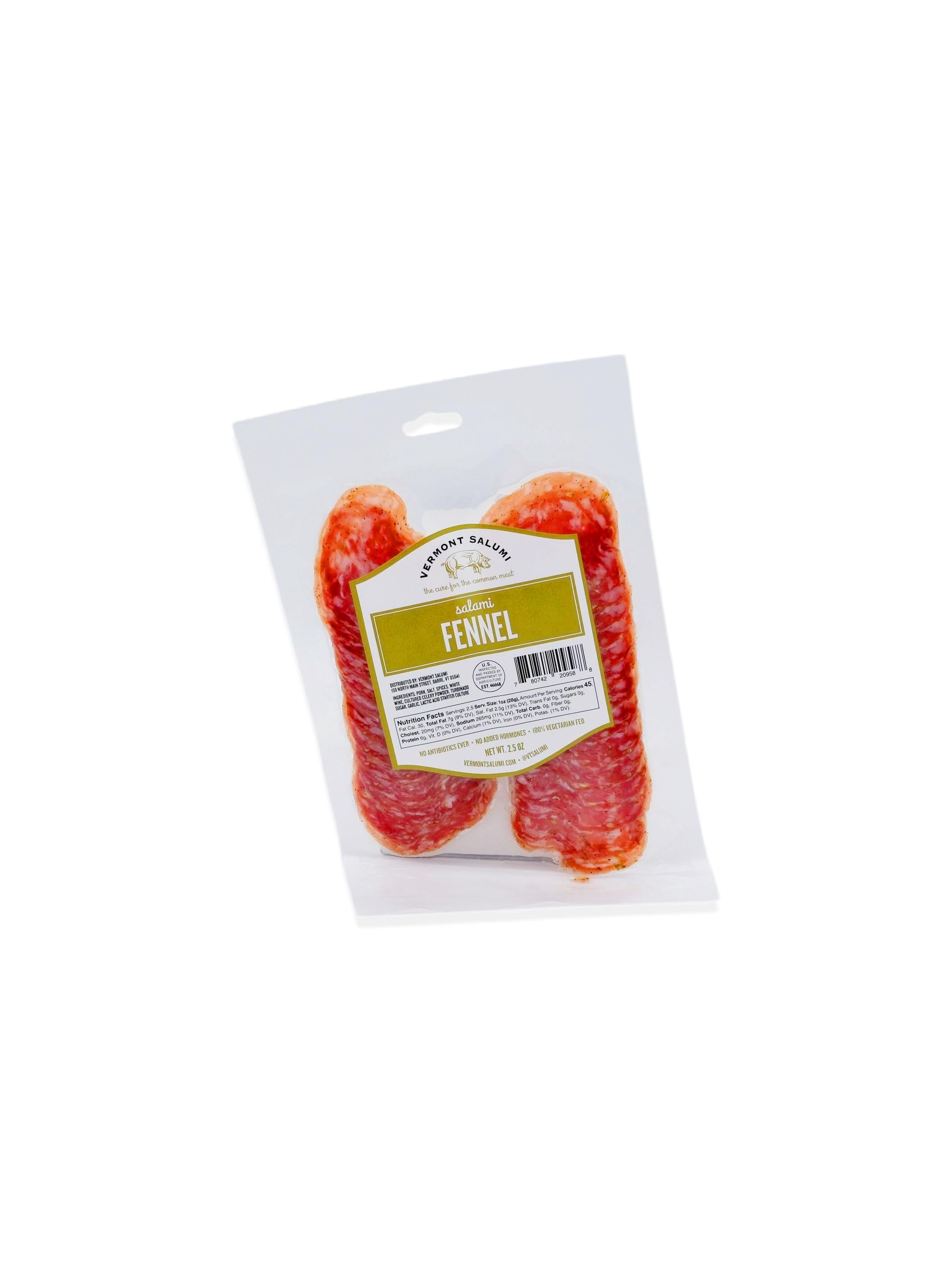 Vermont Salumi Fennel Sliced Salami 2.5oz