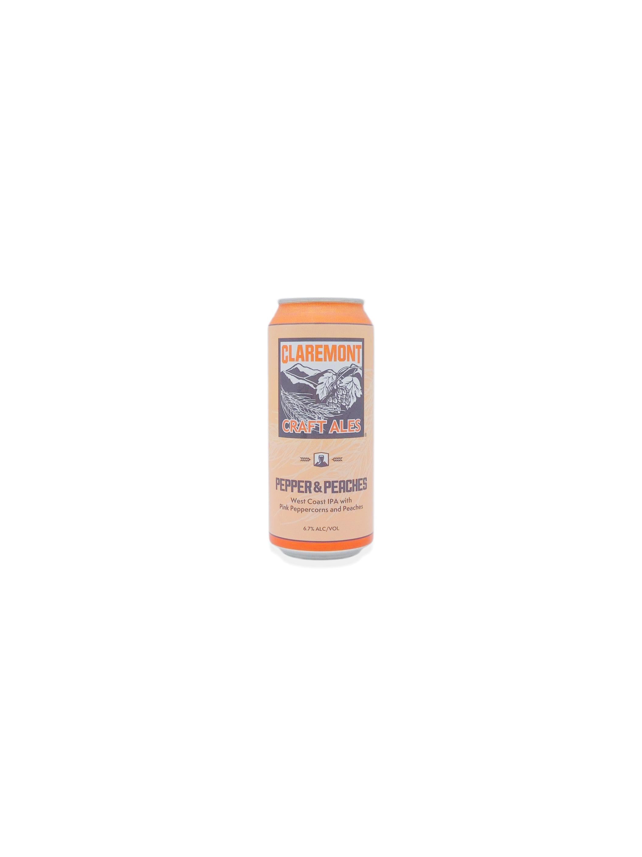Claremont Pepper & Peaches IPA 16oz SINGLE