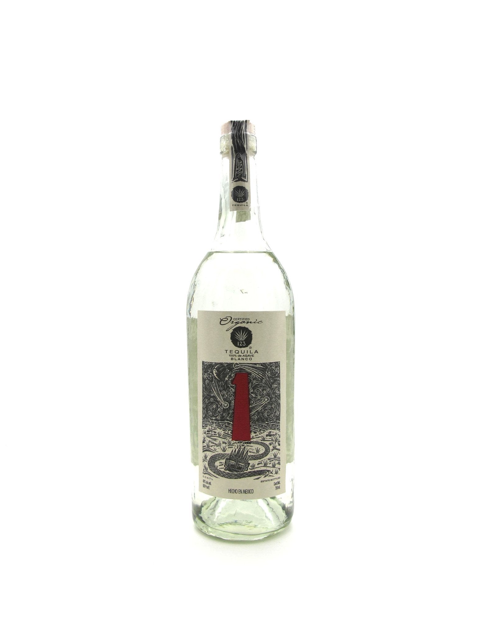 123 Tequila Blanco Uno 750mL