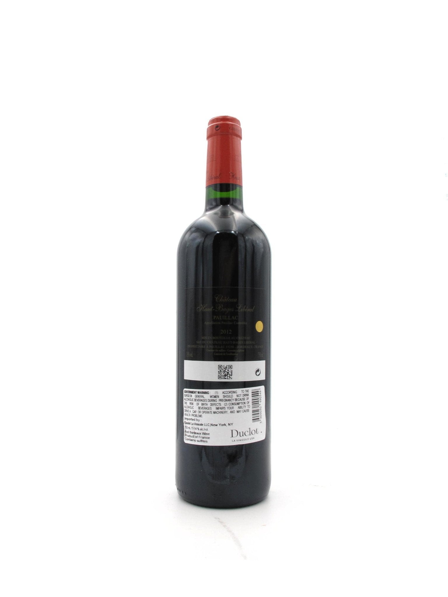 2015 Chateau Haut-Bages Libéral Pauillac 5ème Grand Cru Classé 750mL