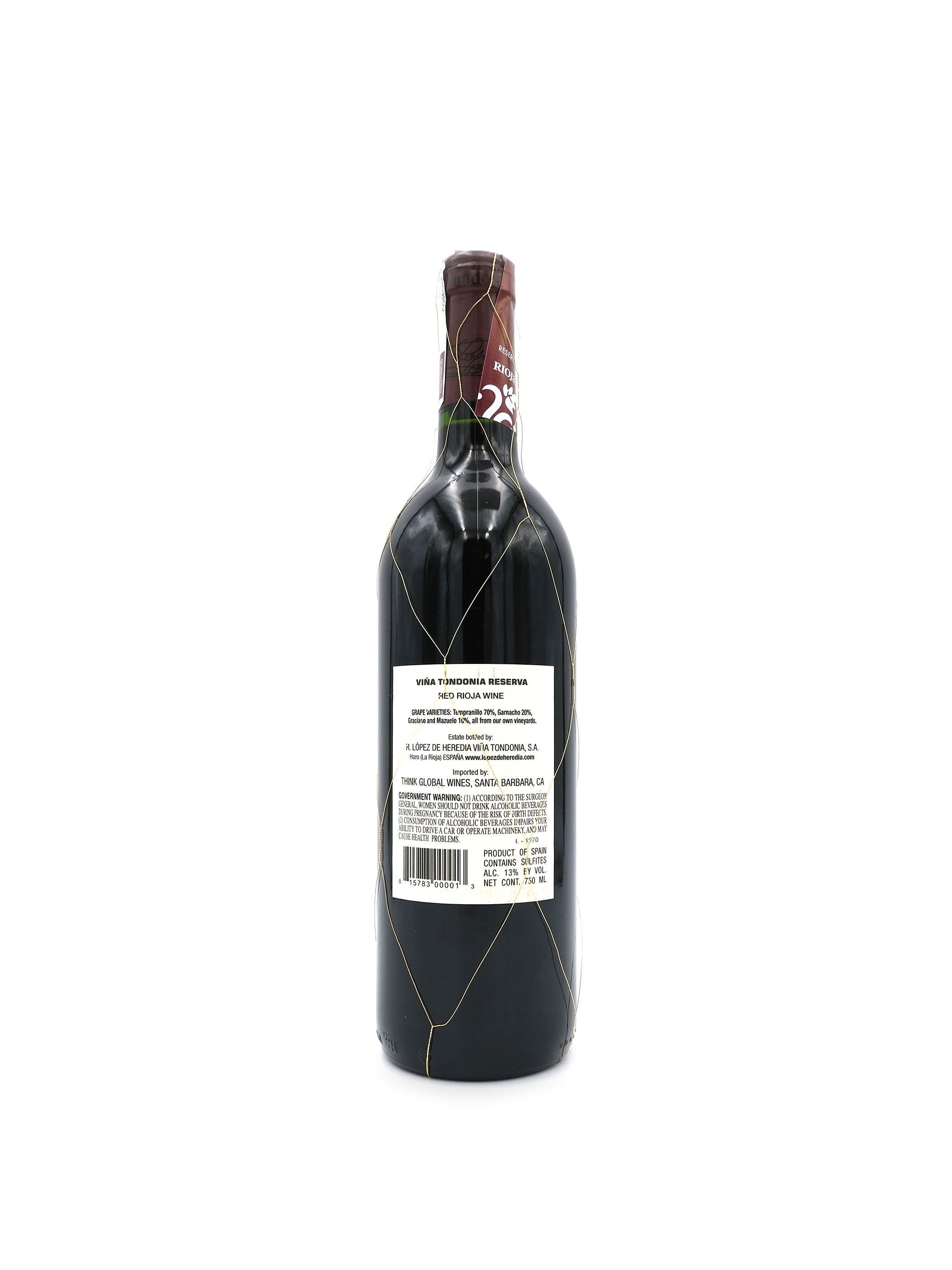 2012 R. Lopez de Heredia Viña Tondonia Reserva 750ml