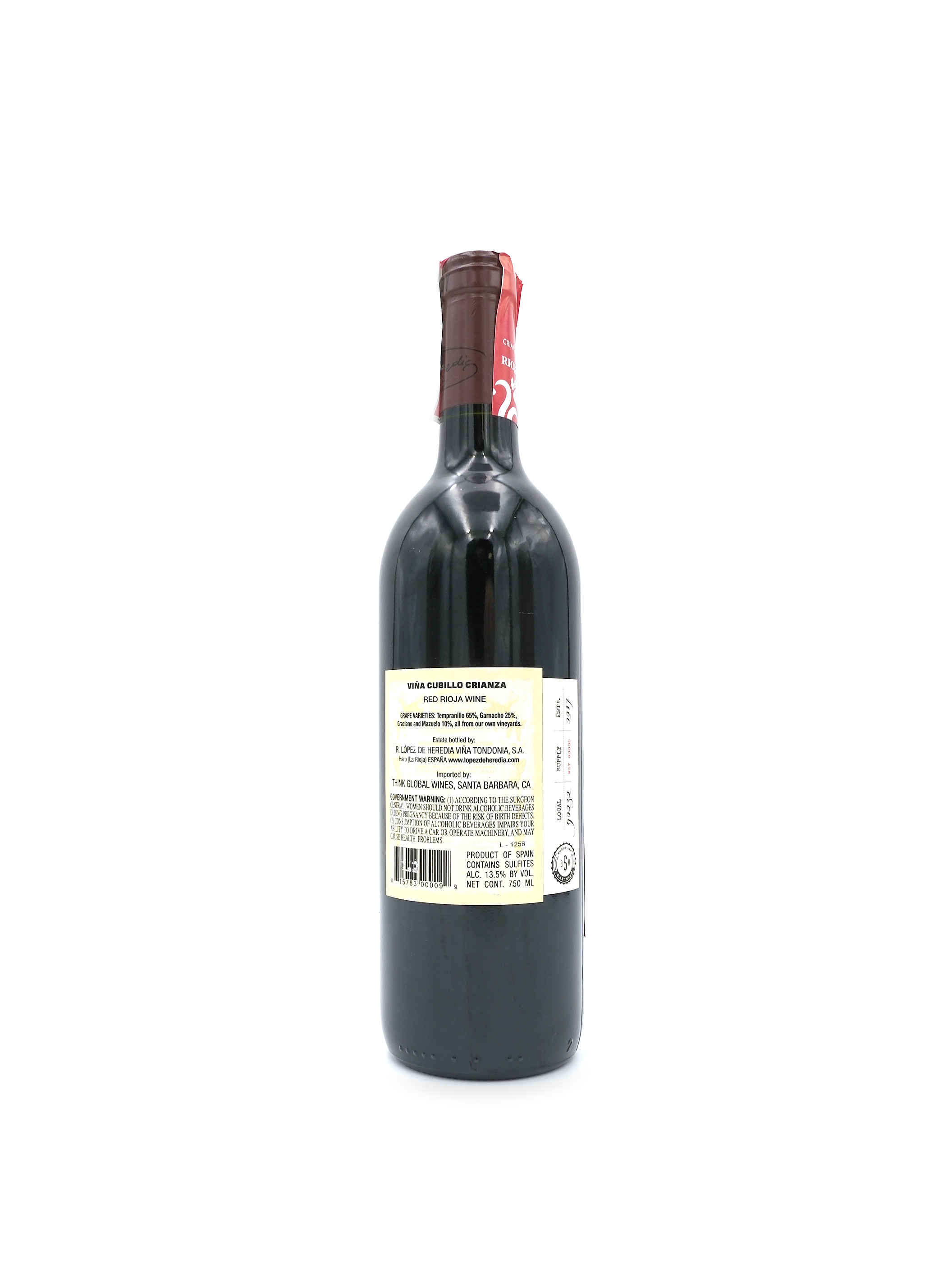 2016 R. Lopez de Heredia Viña Cubillo Crianza 750ml