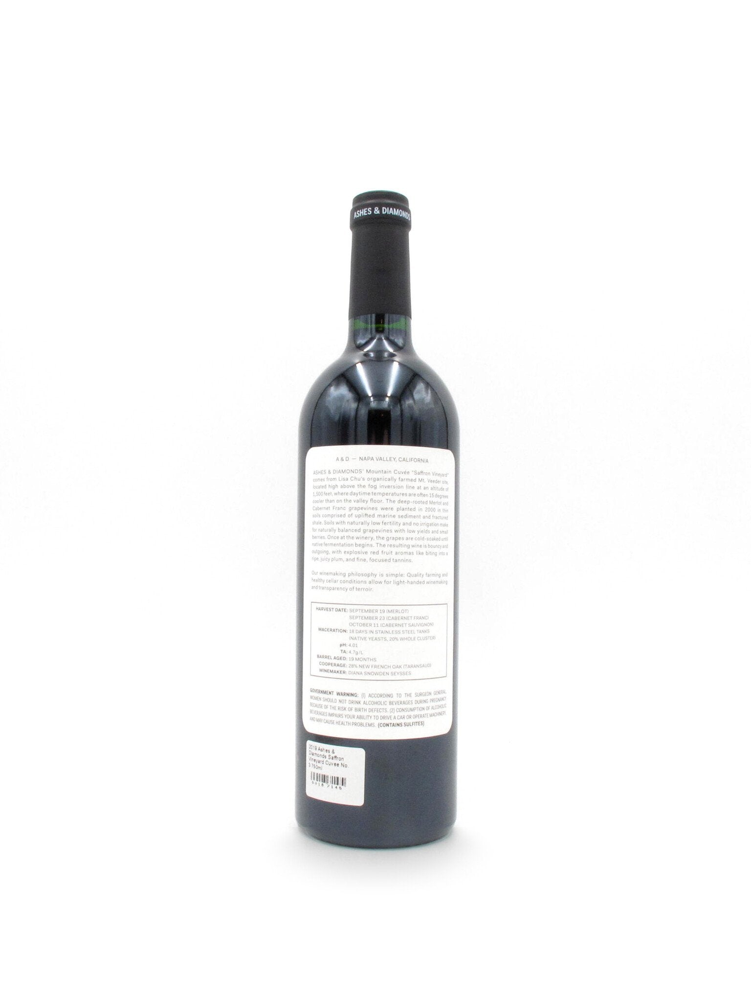2019 Ashes & Diamonds Saffron Vineyard Cuvee No. 4 750ml
