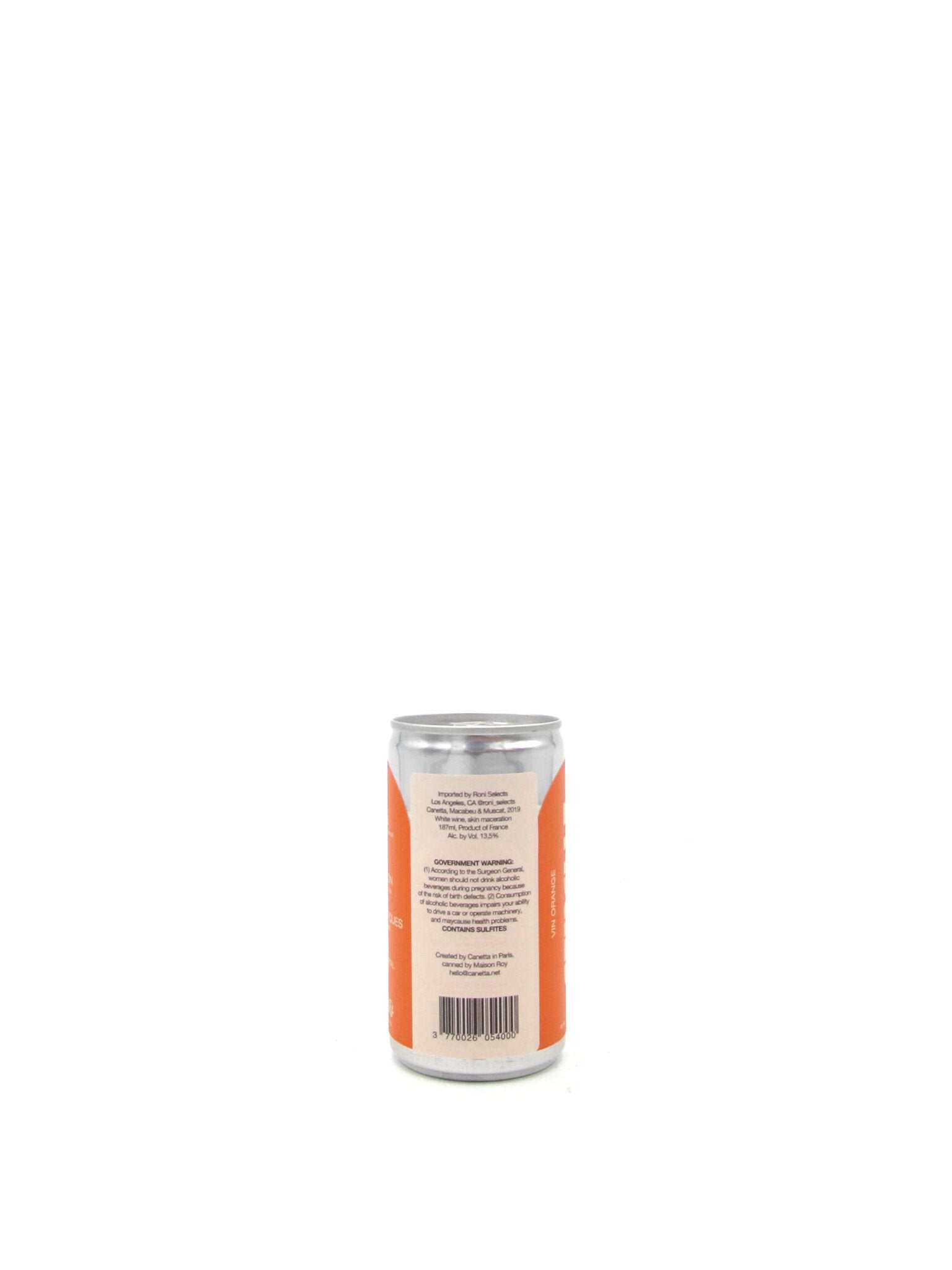 2022 Canetta Vin Orange 187mL