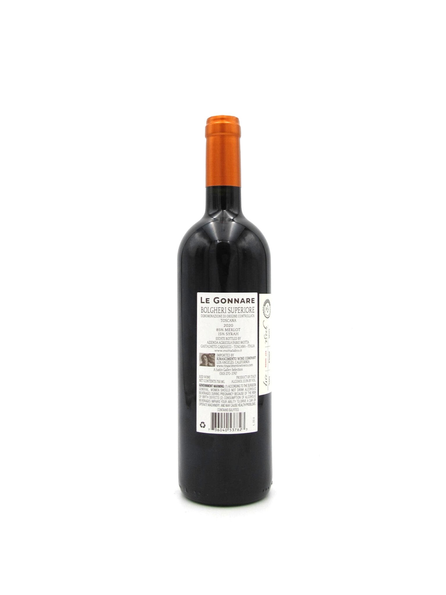 2020 Fabio Motta Bolgheri Superiore, Le Gonnare 750mL