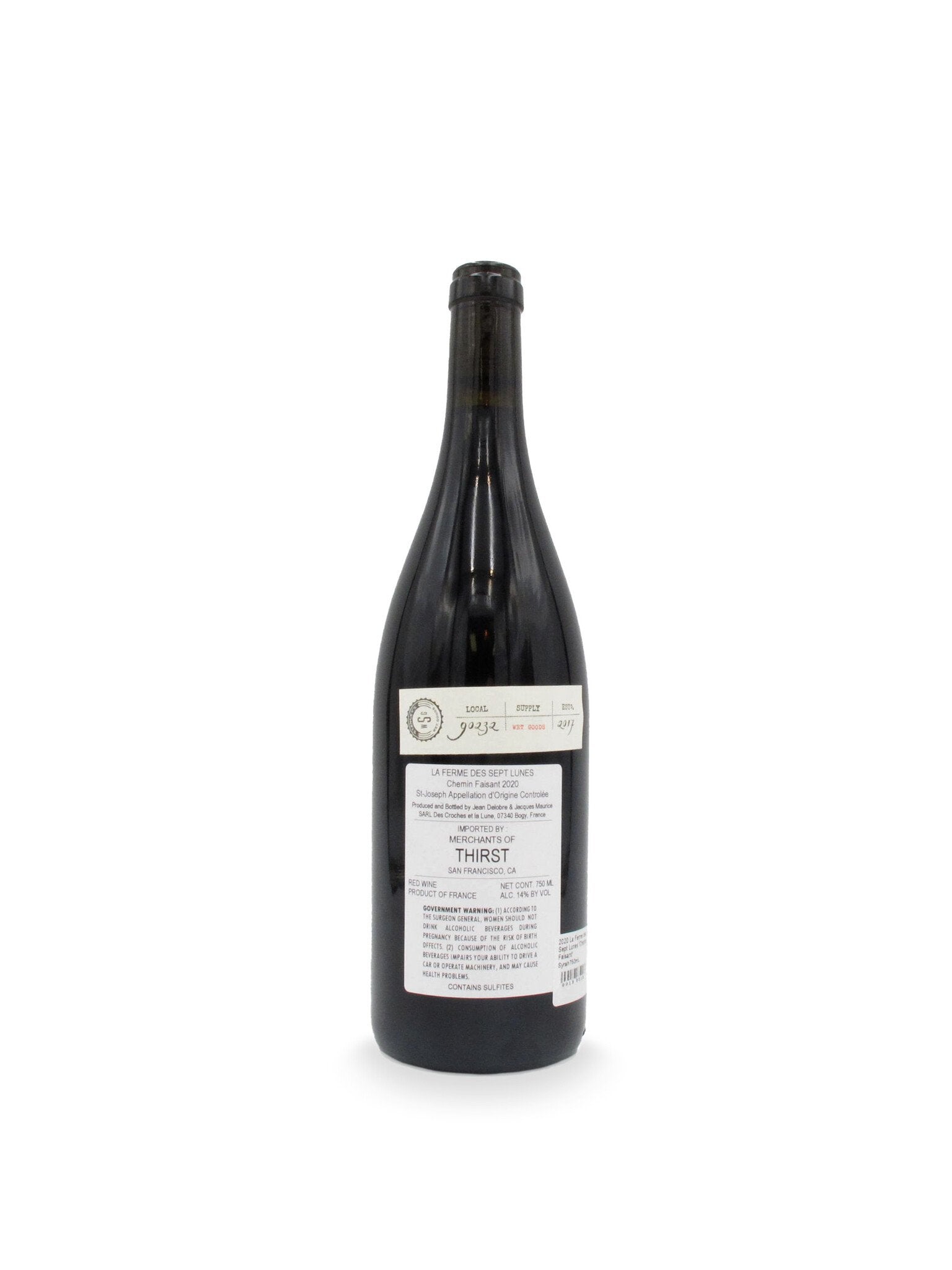 2020 La Ferme des Sept Lunes 'Chemin Faisant' Syrah750mL