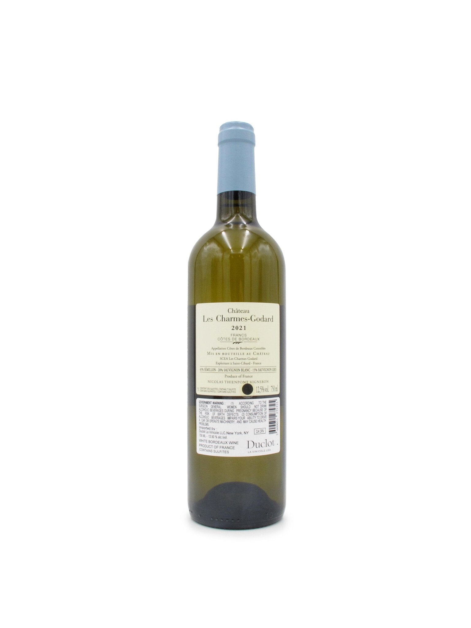 2021 Château Les Charmes-Godard Francs Côtes de Bordeaux Blanc 750ml