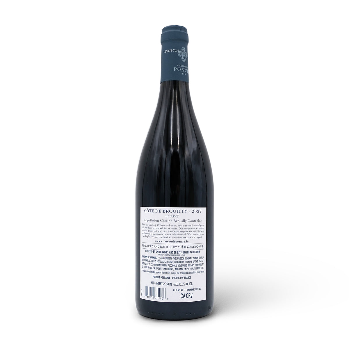 2022 Château de Poncie Le Pave Côte de Brouilly 750mL