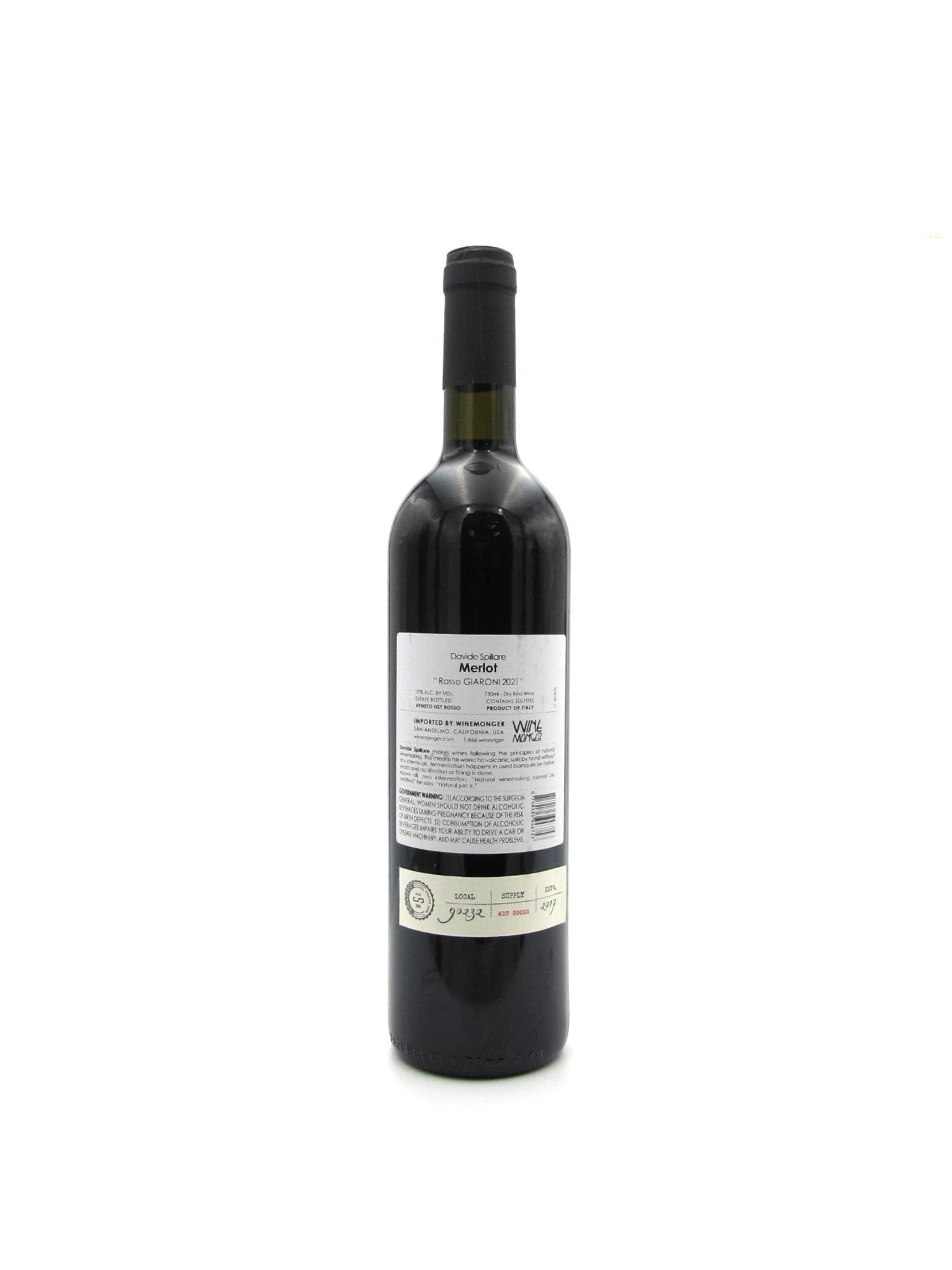 2021 Davide Spillare 'Giaroni' 750ml