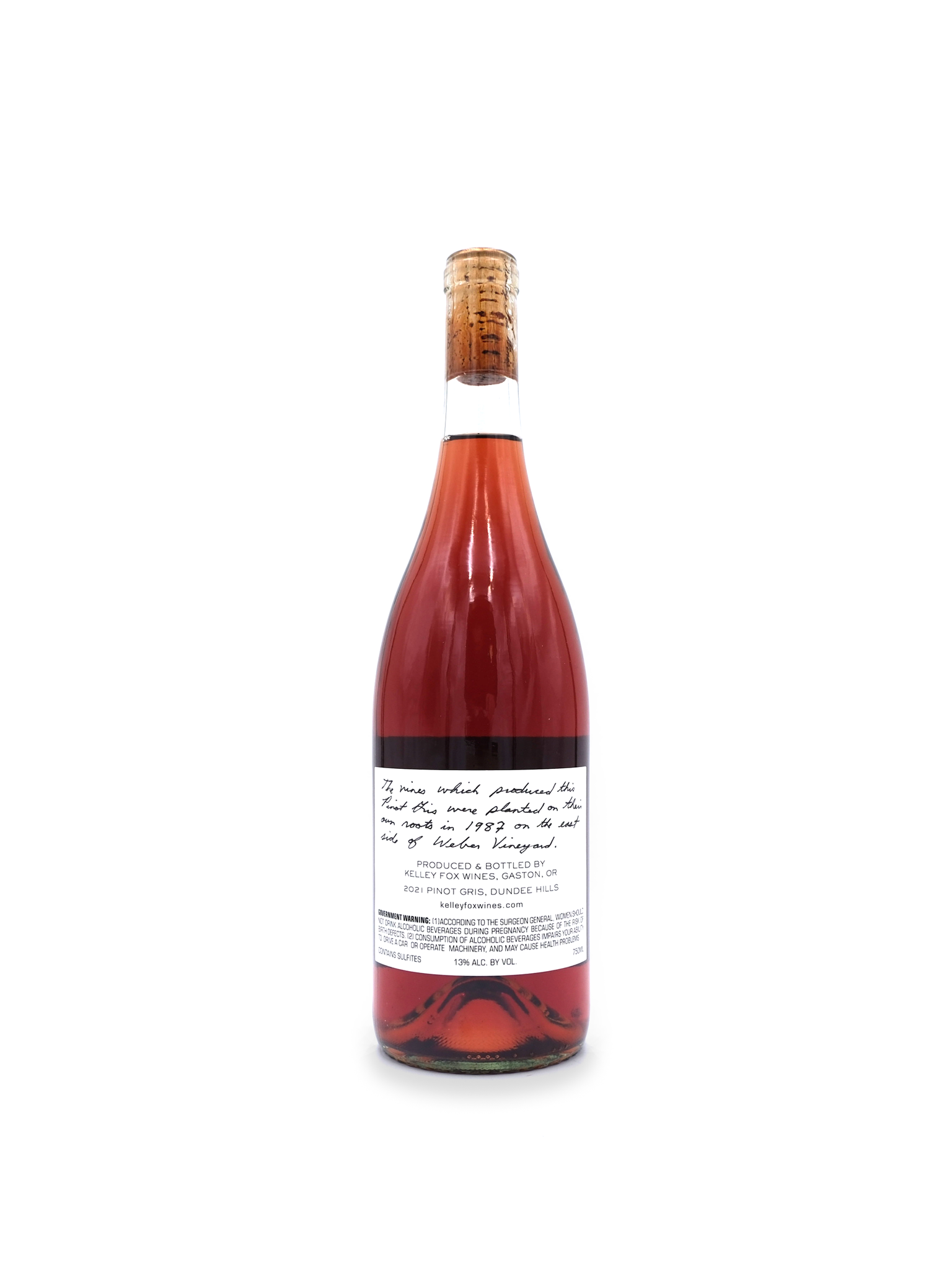 2021 Kelley Fox Weber Vineyard Ramato Pinot Gris 750ml
