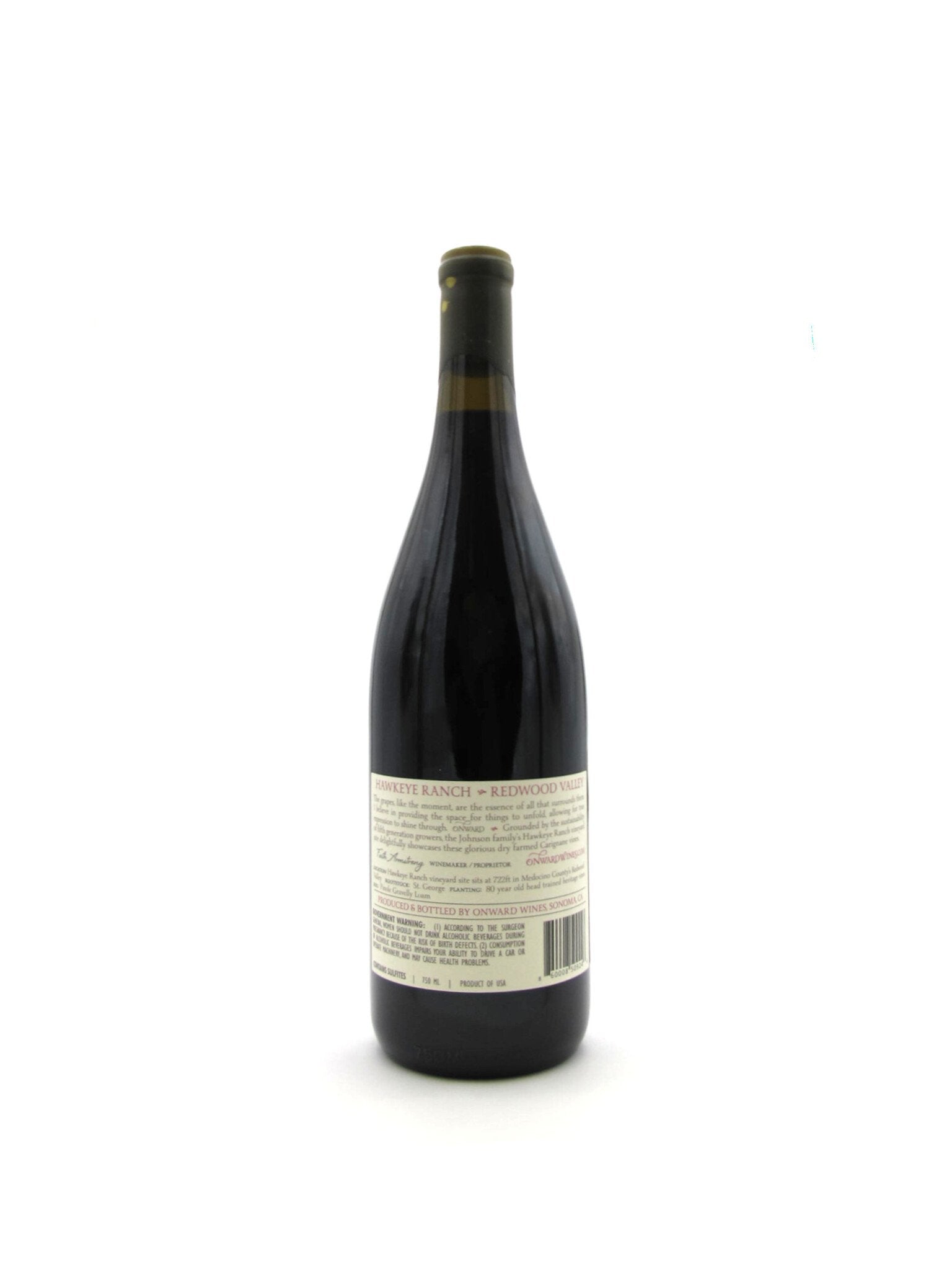 2021 Onward Hawkeye Ranch Carignan 750mL