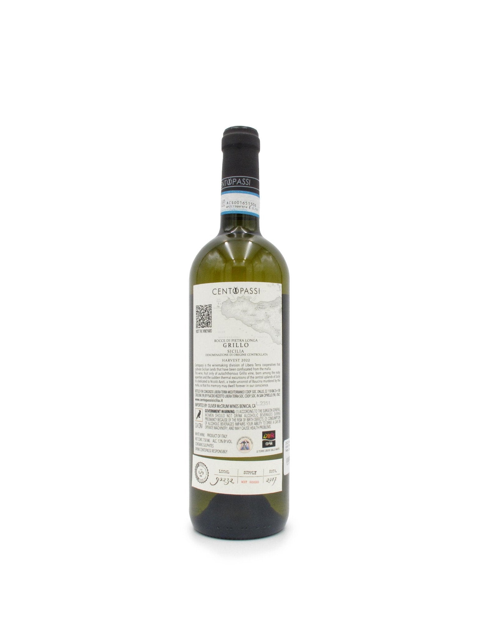 2023 Centopassi Grillo ‘Rocce di Petra Longa’ 750ml