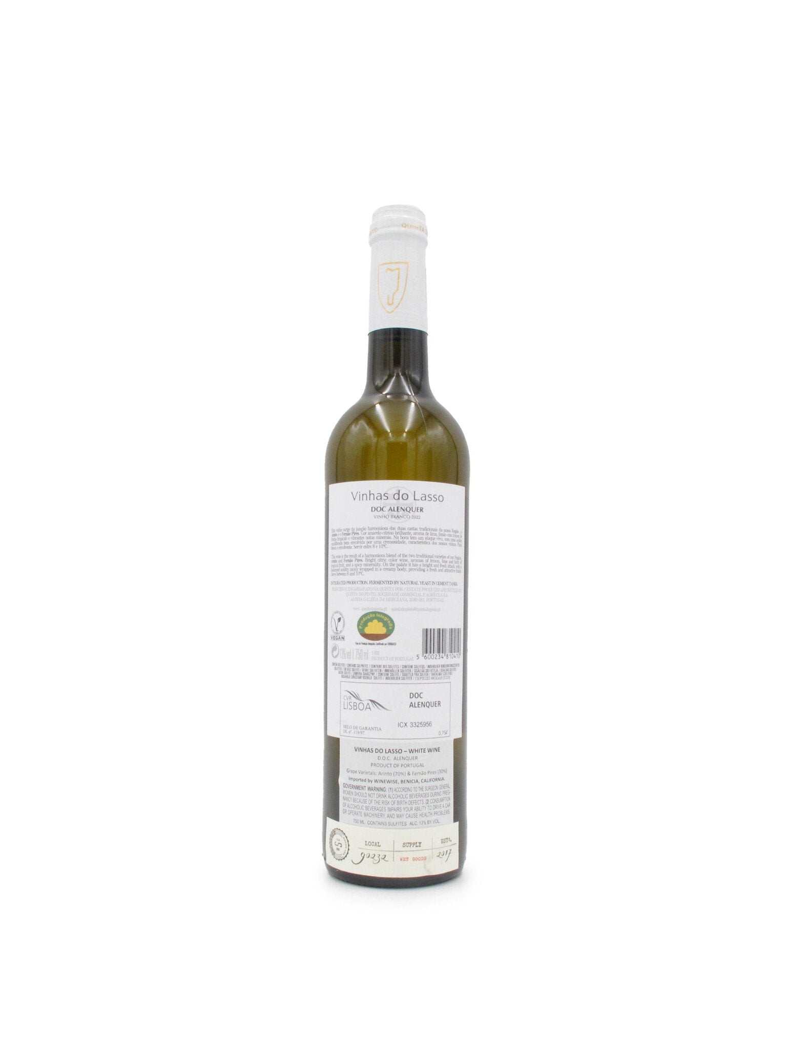 2022 Quinta do Pinto 'Vinhas do Lasso' Branco 750mL