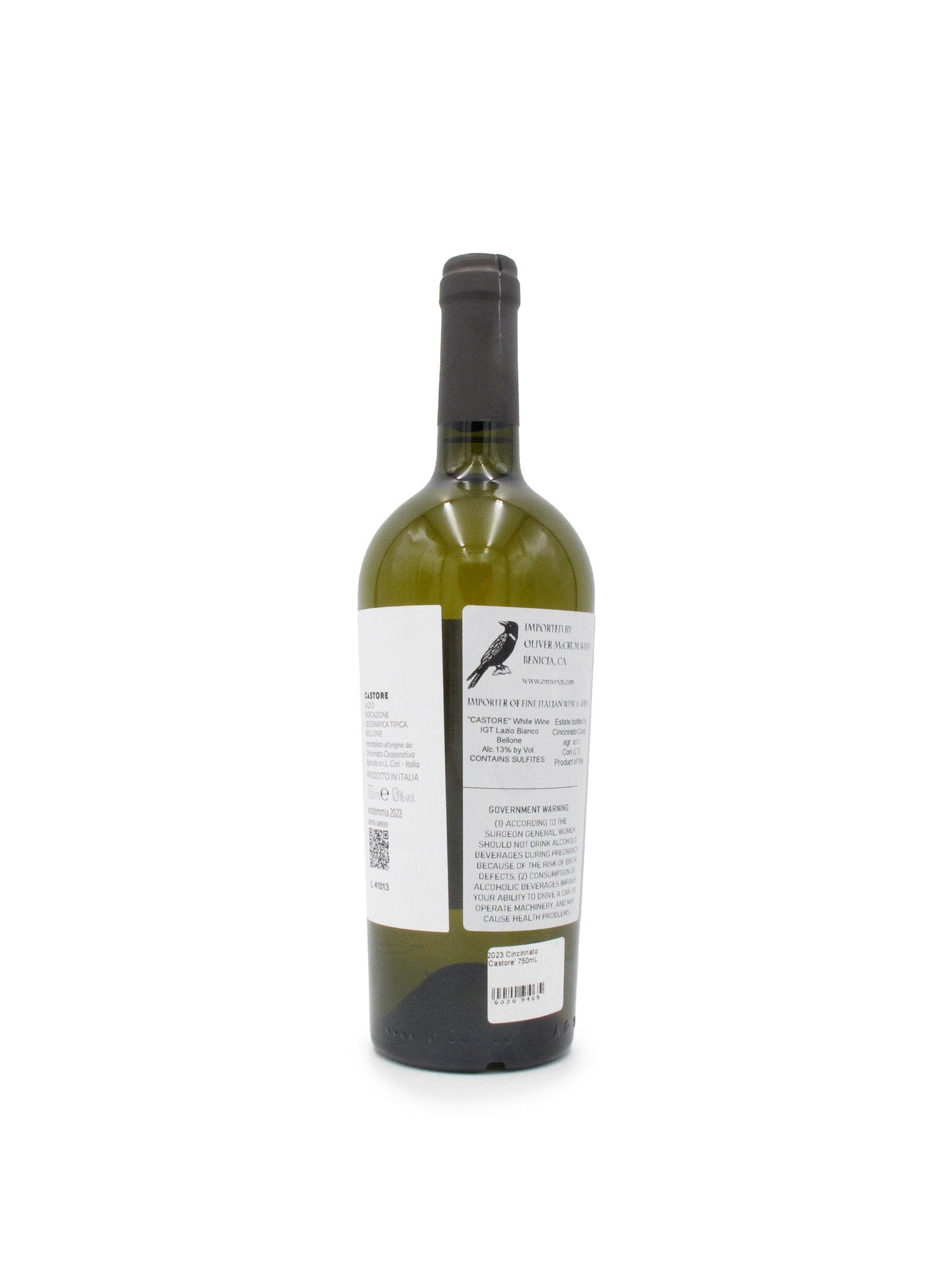 2023 Cincinnato 'Castore' 750mL