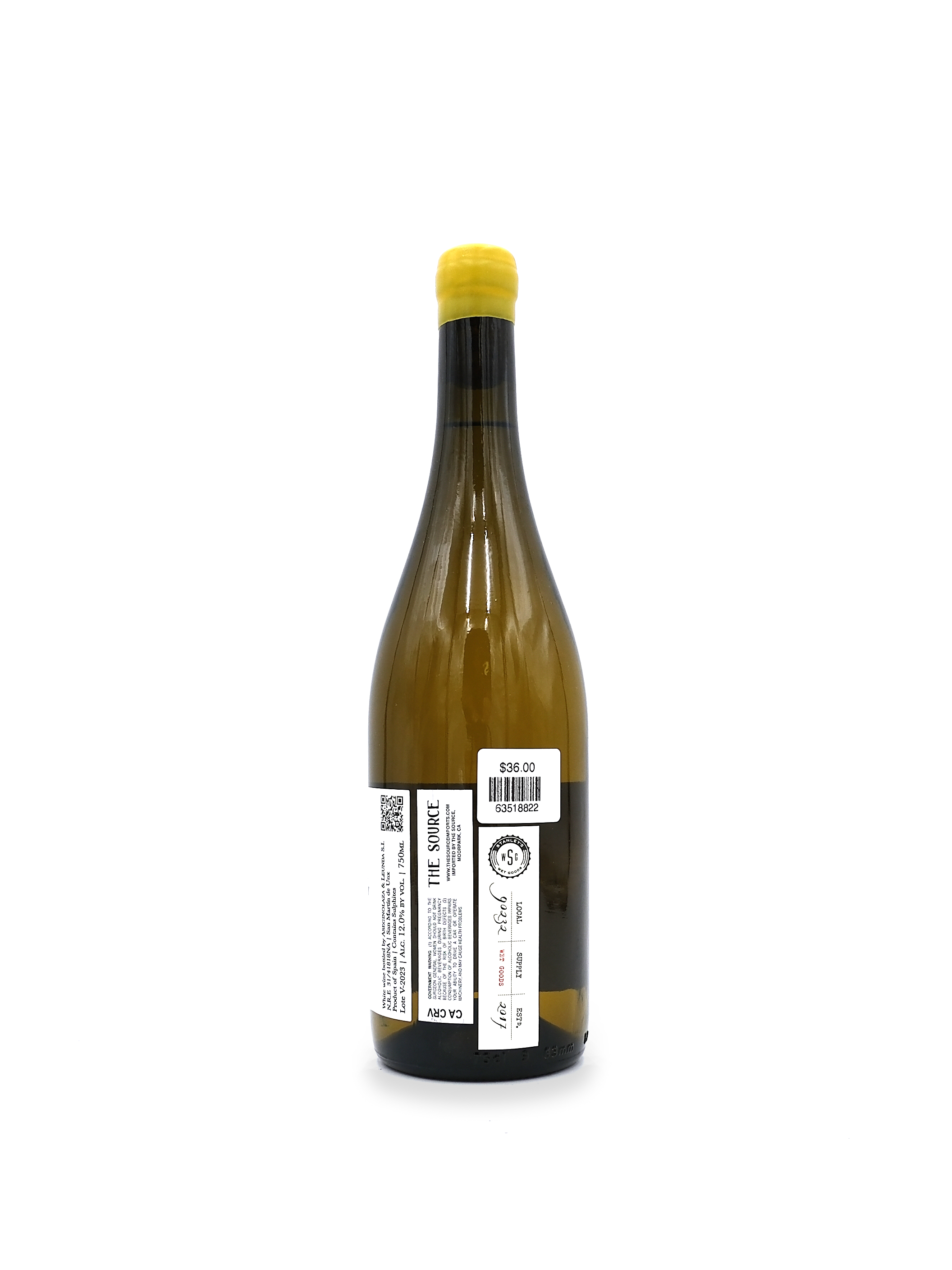2023 Aseginolaza y Leunda 'Txuria' Navarra Blanco 750mL