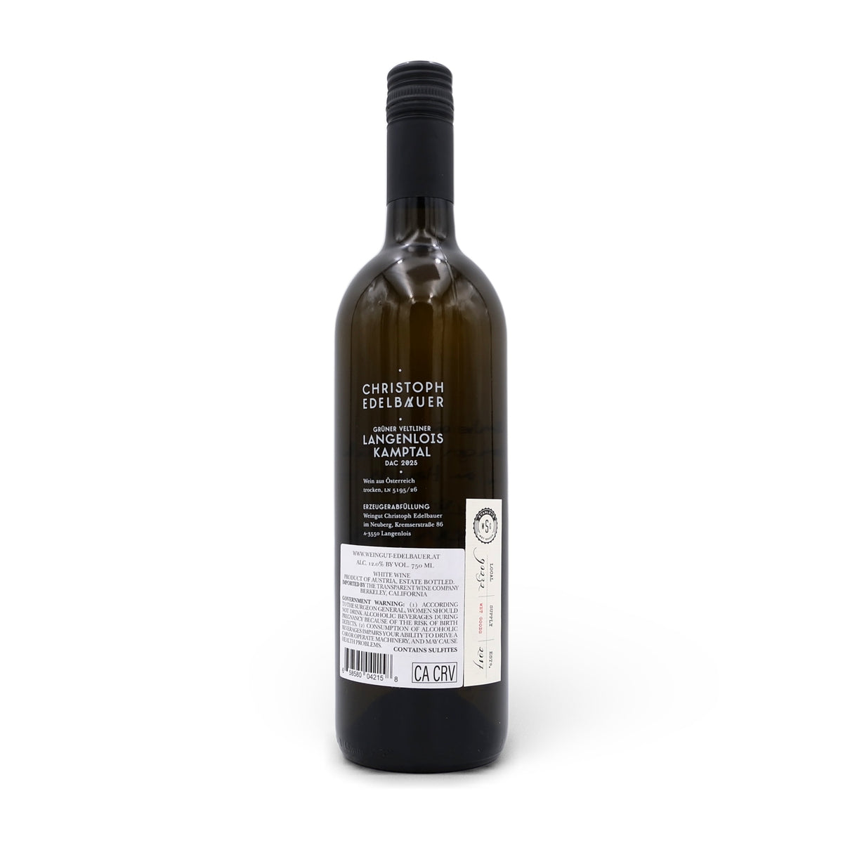 2025 Christoph Edelbauer Gruner Veltliner 750mL