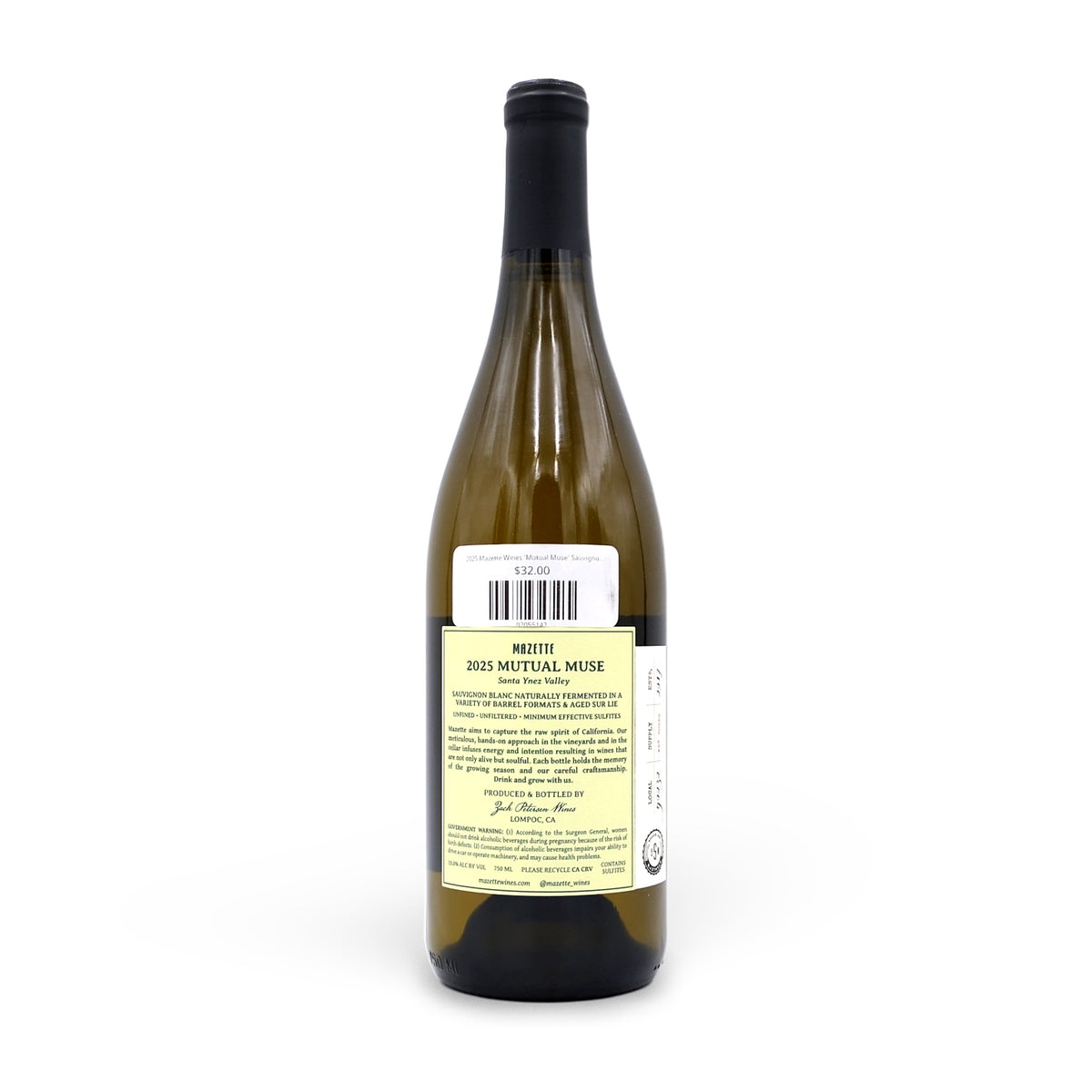 2025 Mazette Wines 'Mutual Muse' Sauvignon Blanc 750mL