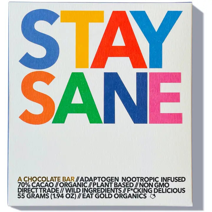 Eat Gold Organics 'STAY SANE' Chocolate Bar 1.94oz/55g