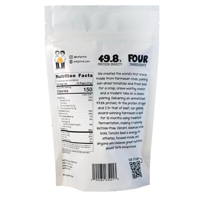 (P)rind Co. Tomato Basil Parm Pops 62g/2.18oz