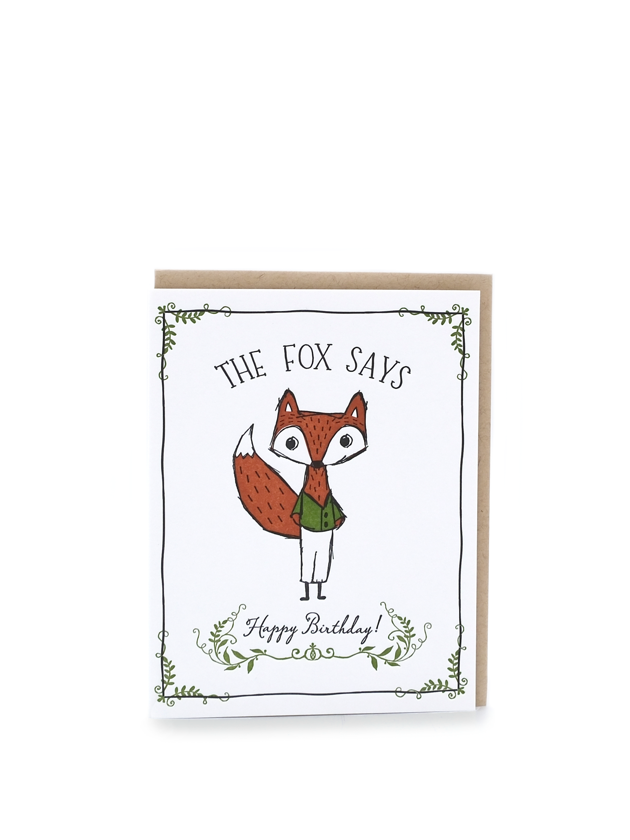 Bday, Fox Says - Greeting Card
