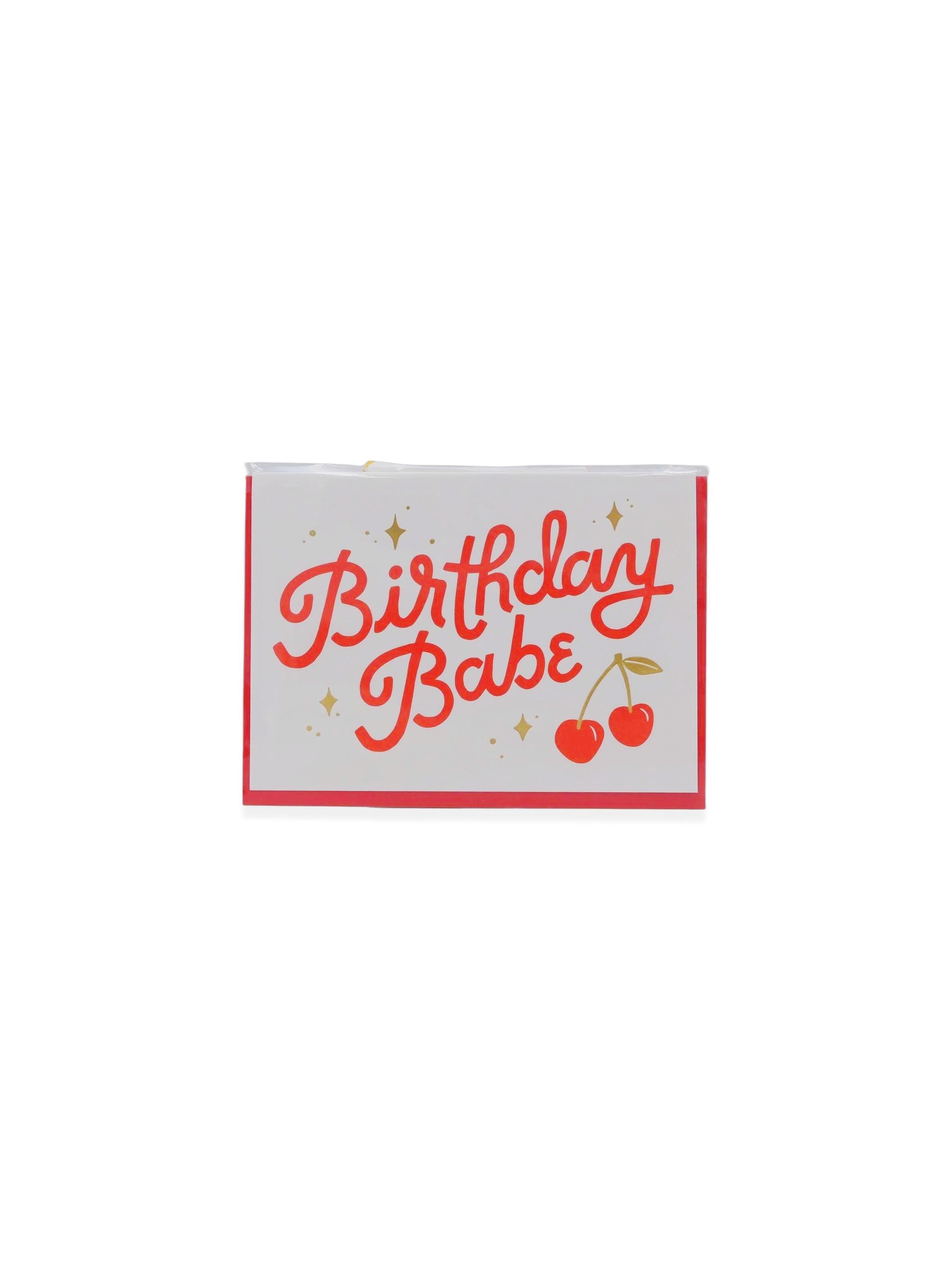 Birthday Babe Letterpress and Gold Foil Greeting Card