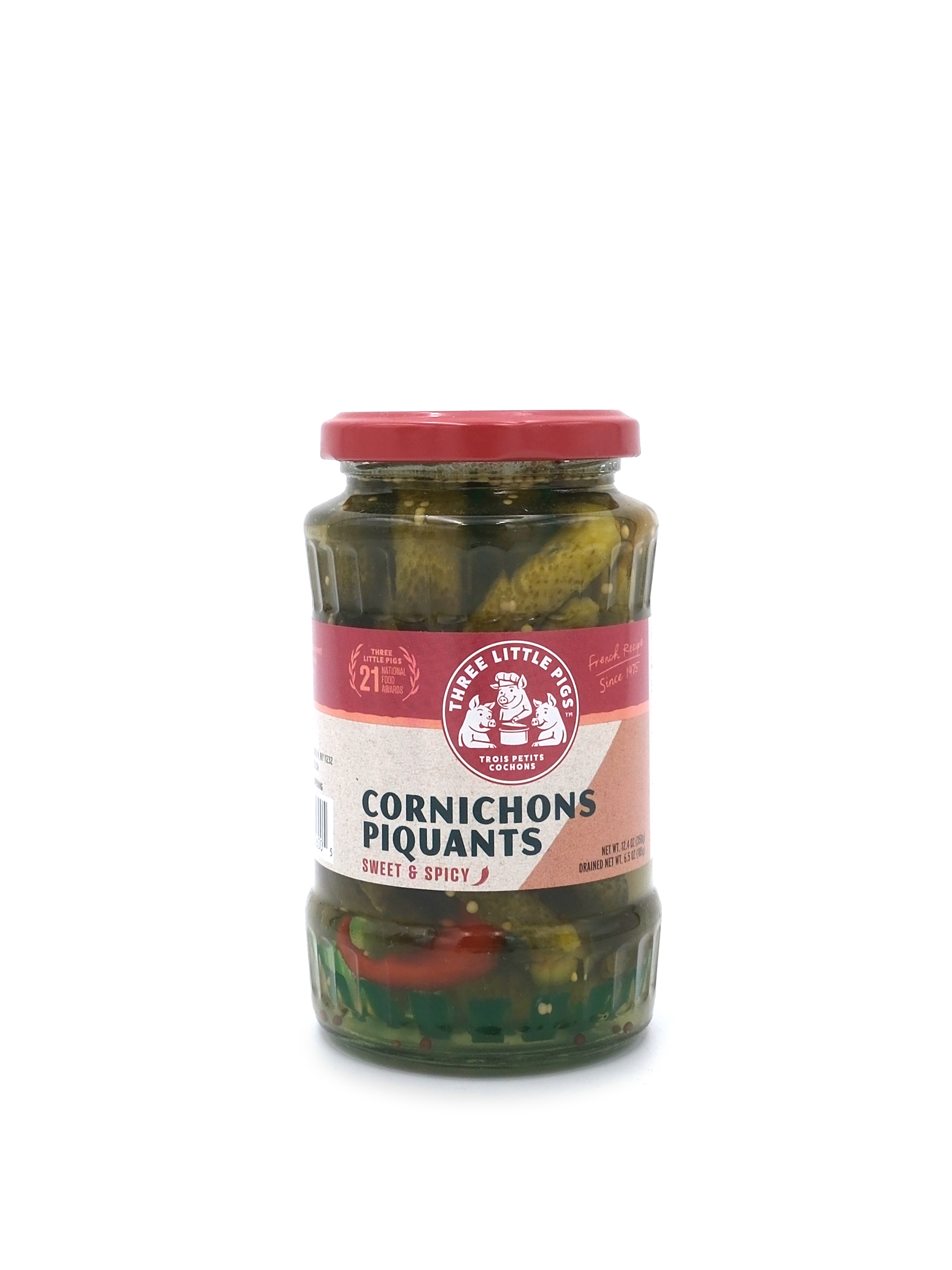 Les Trois Petit Cochon Cornichons Piquants 12.35oz