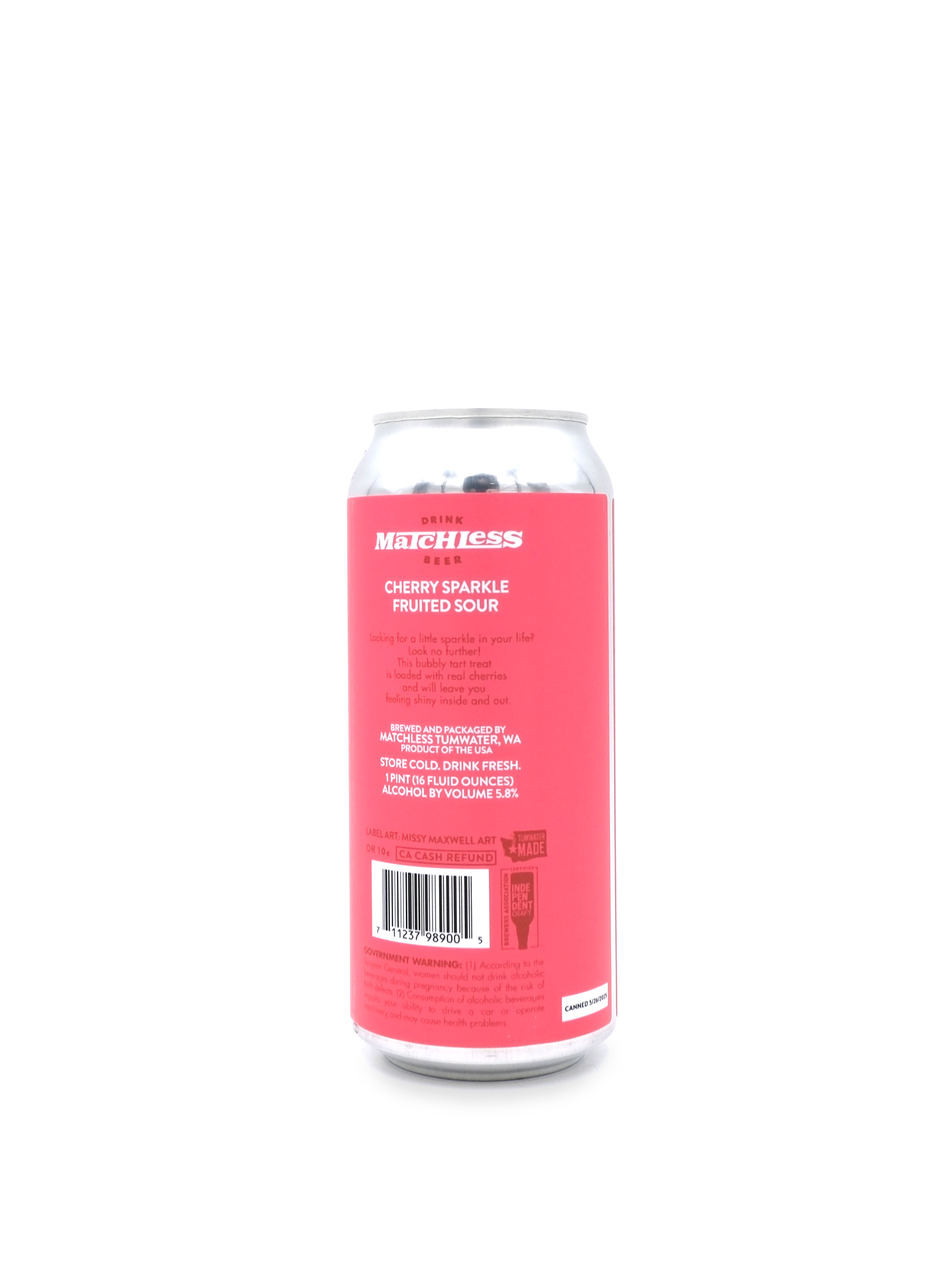 Matchless Brewing 'Cherry Sparkle' Sour Ale 16oz
