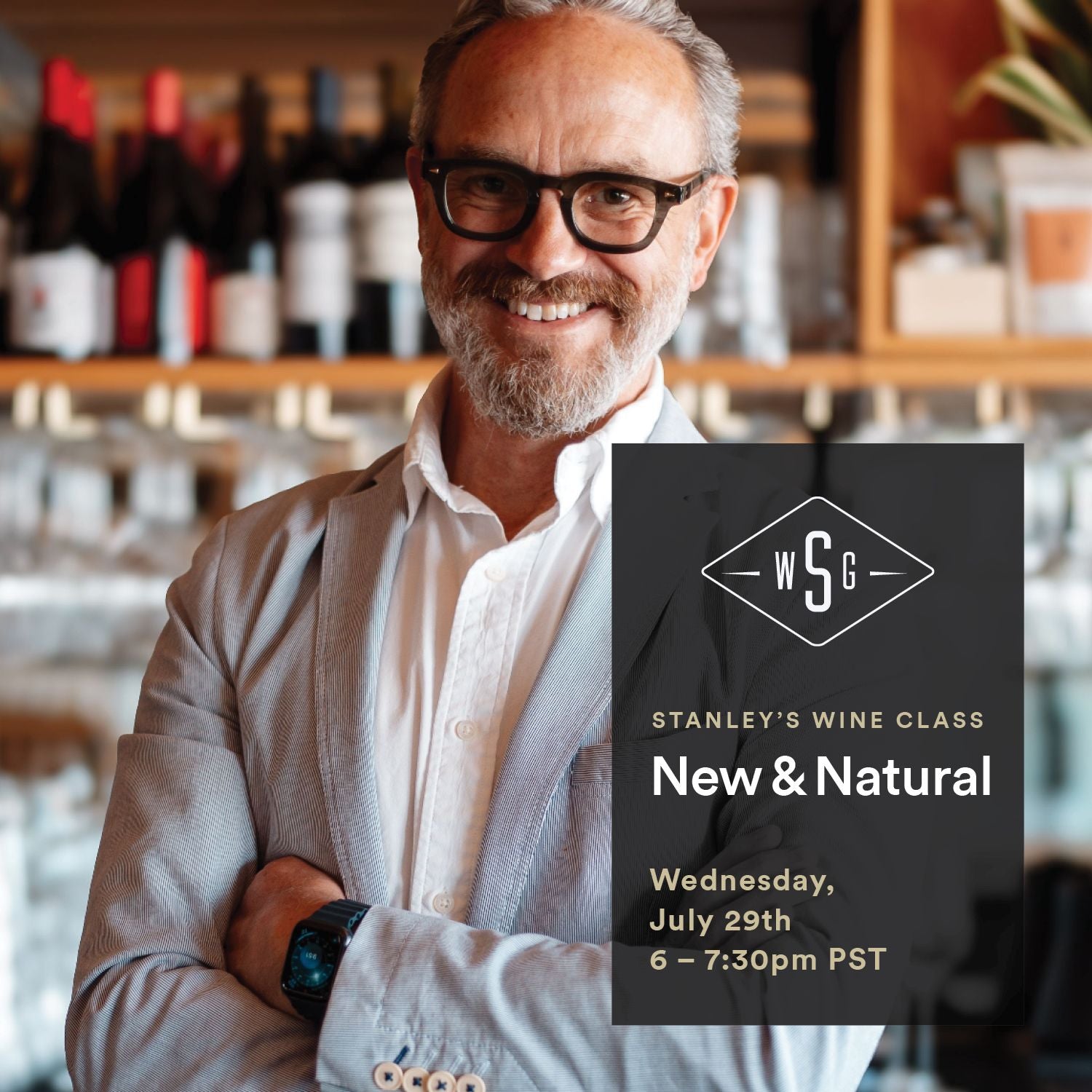 Stanley's Wine Class - New & Natural - July 29, 2026, 6-7:30pm