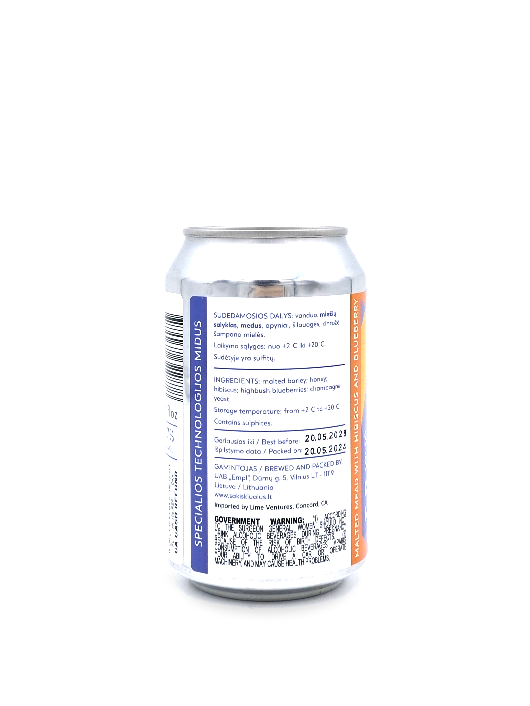 Sakiskes x Superstition Malted Hibiscus & Blueberry Mead 330mL