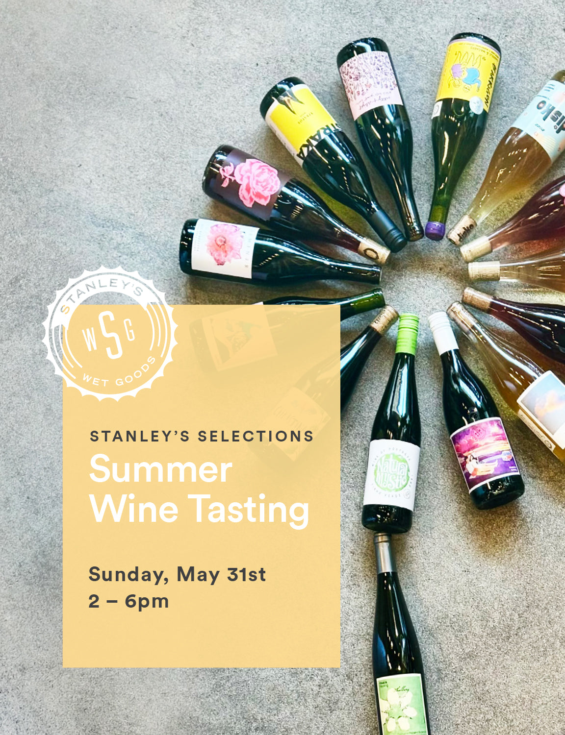 Summer Wine Tasting 2026 - May 31st, 2026, 2-6PM