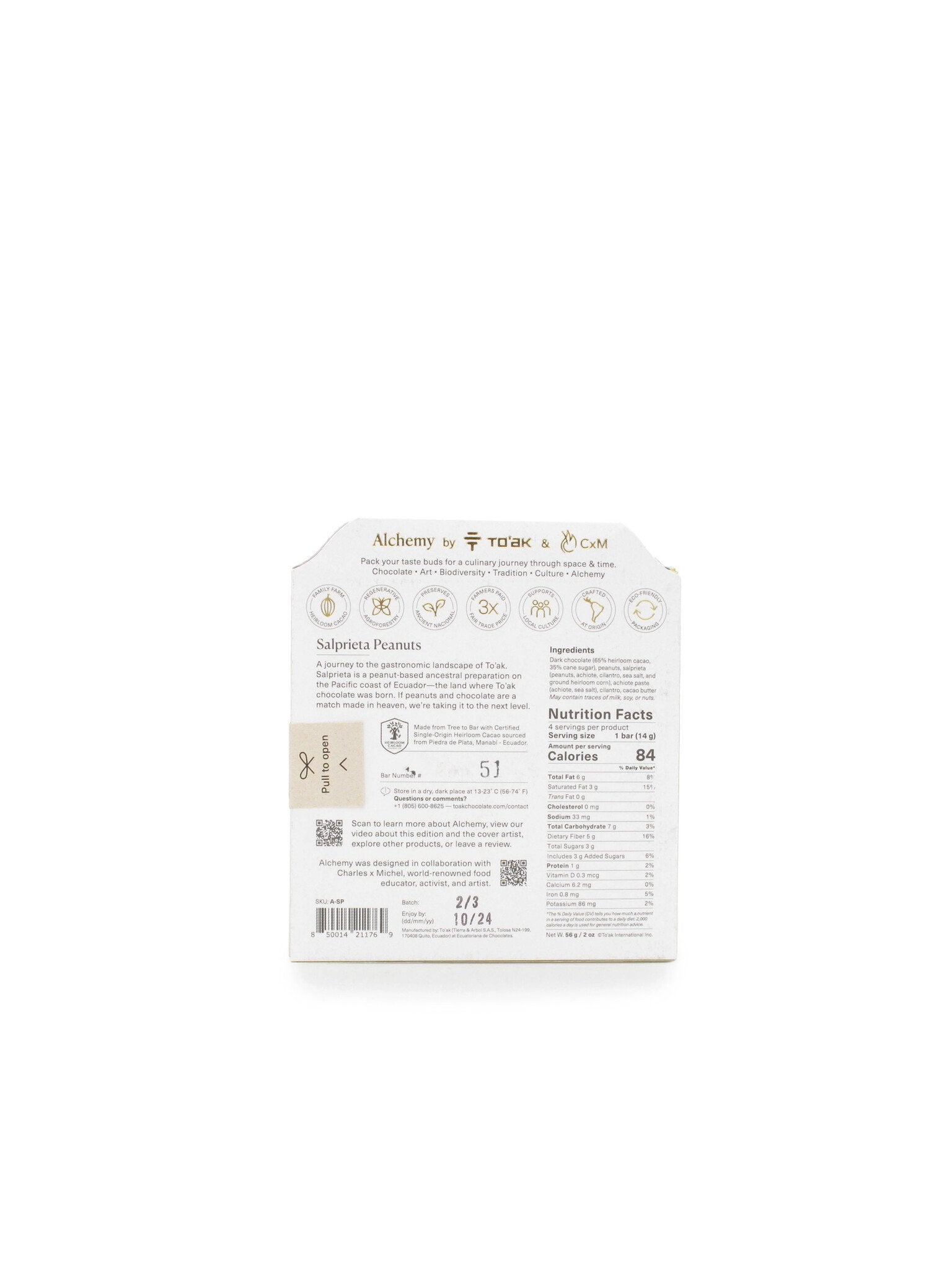 Alchemy by To'ak Salprieta Peanuts 56g