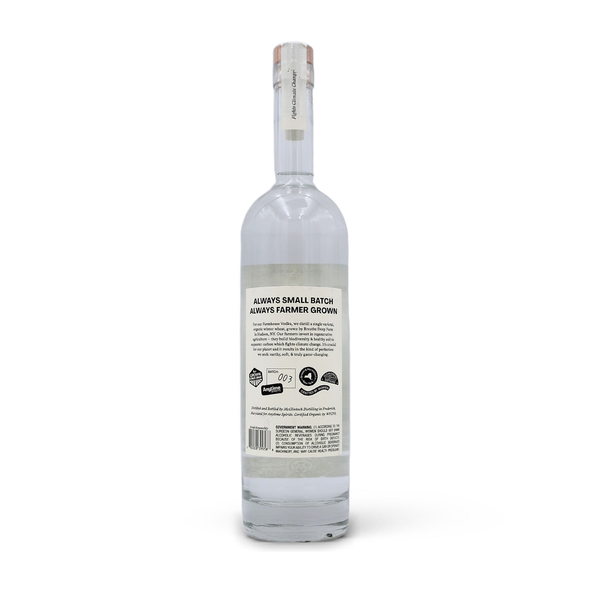 Anytime Farmhouse Certified Regenerative Organic Vodka 750mL