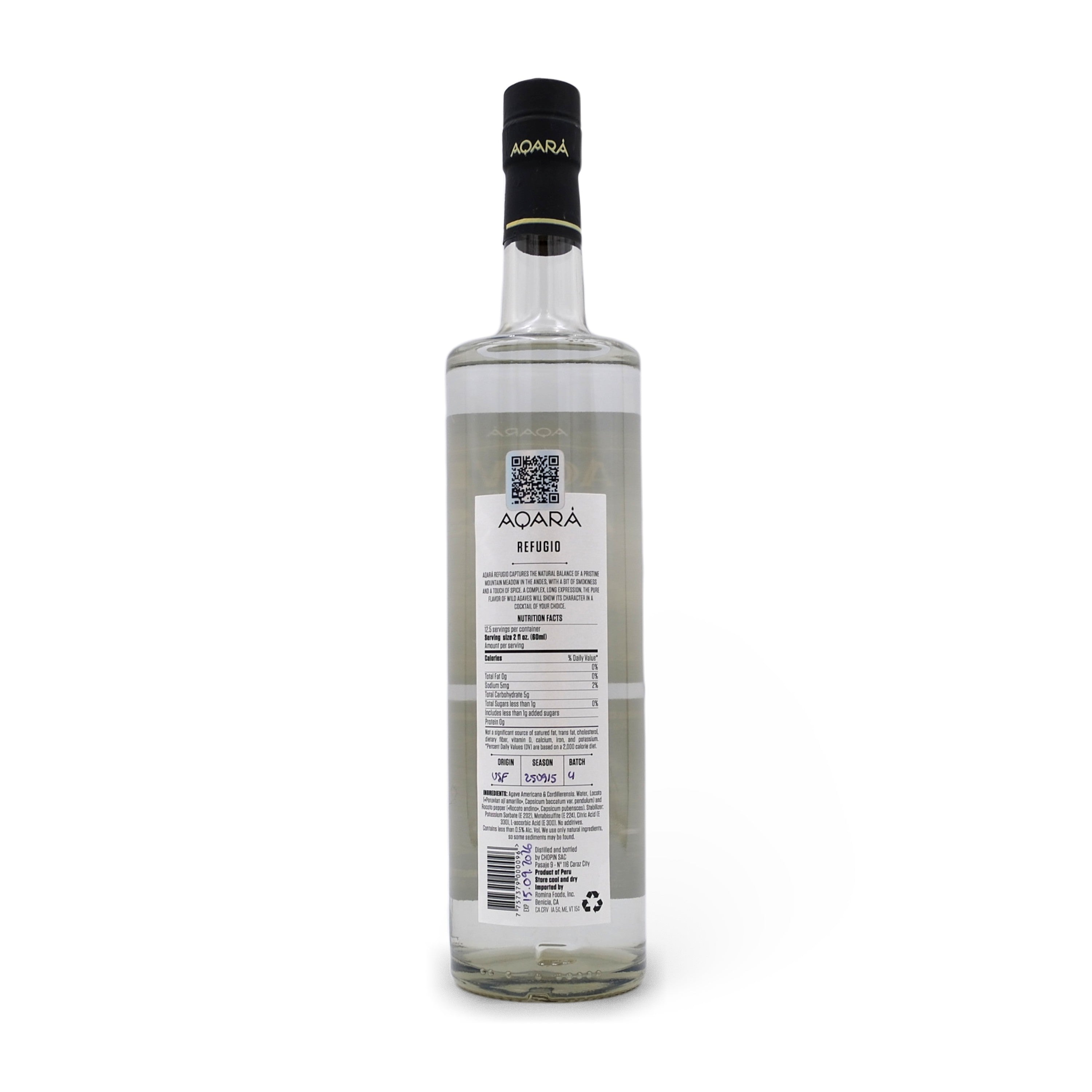 Aqara Agave de Los Andes Refugio Zero Proof 750mL