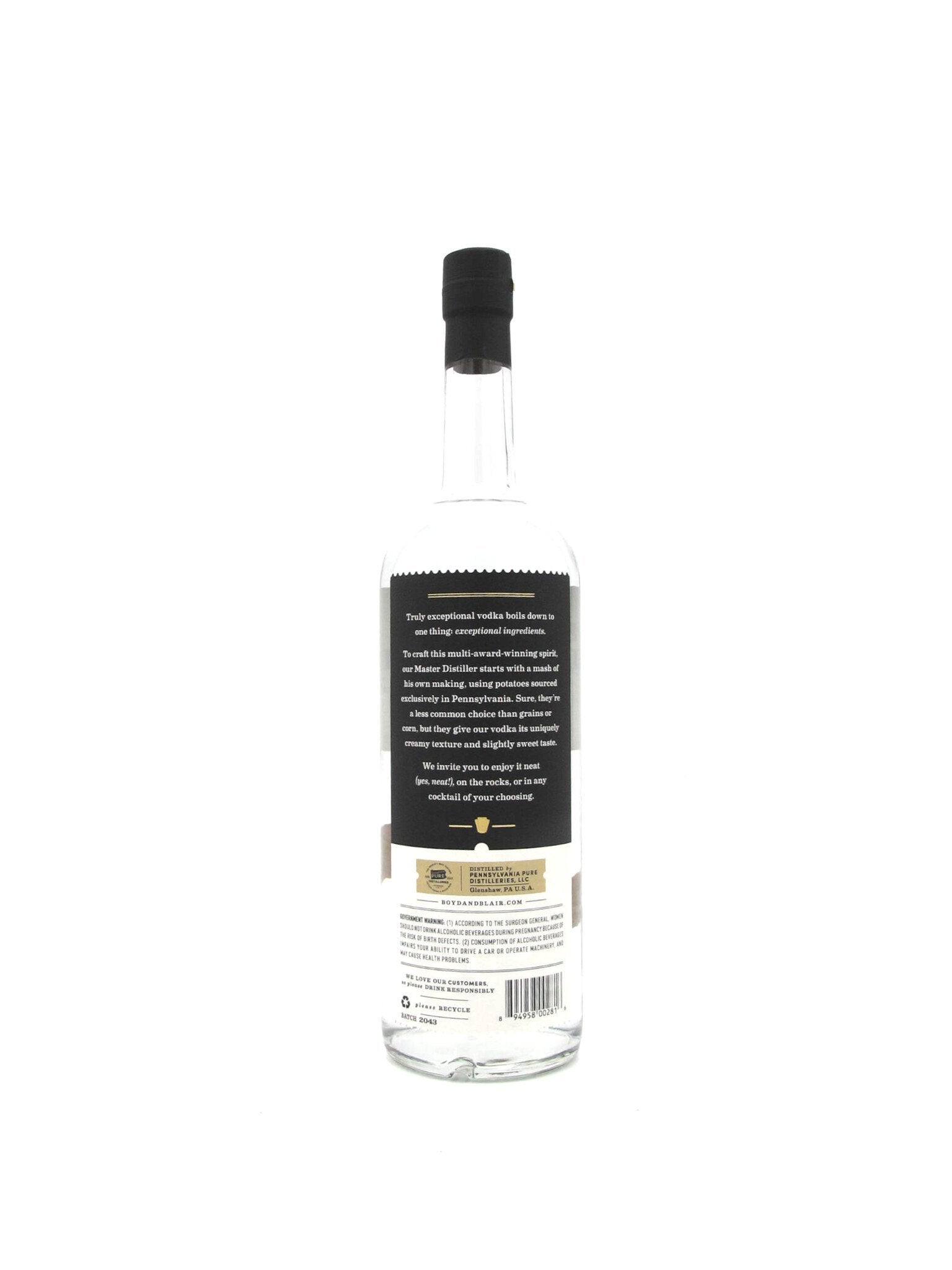 Boyd and Blair Potato Vodka 1L