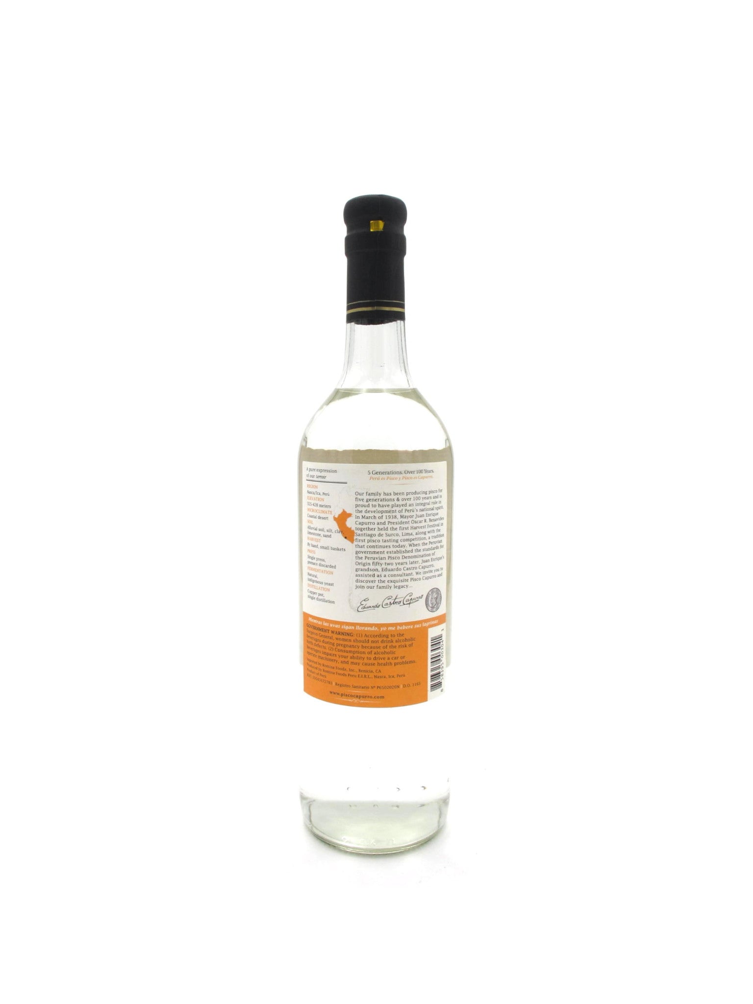 Capurro Pisco Quebranta 750ml