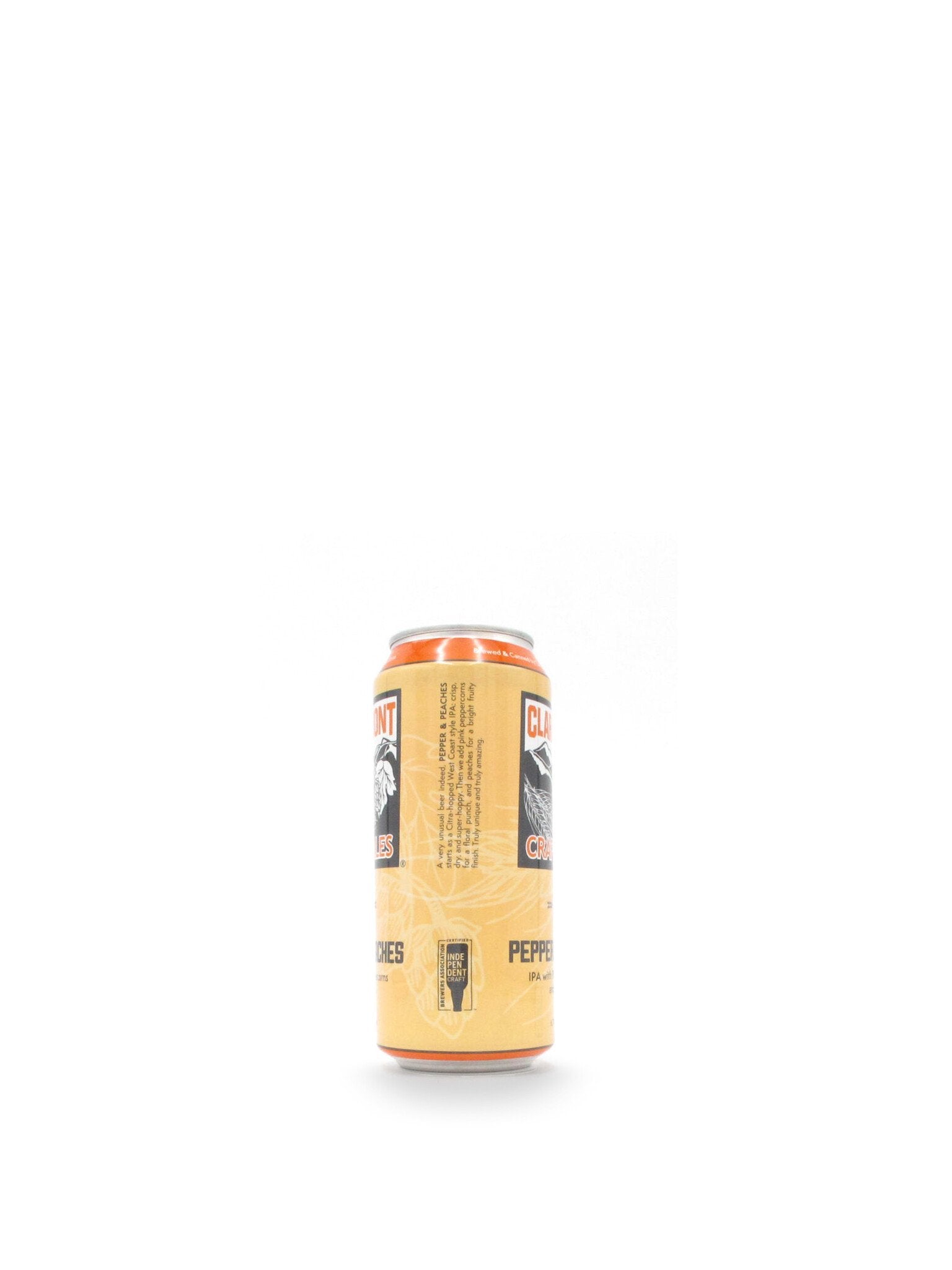 Claremont Pepper & Peaches IPA 16oz SINGLE